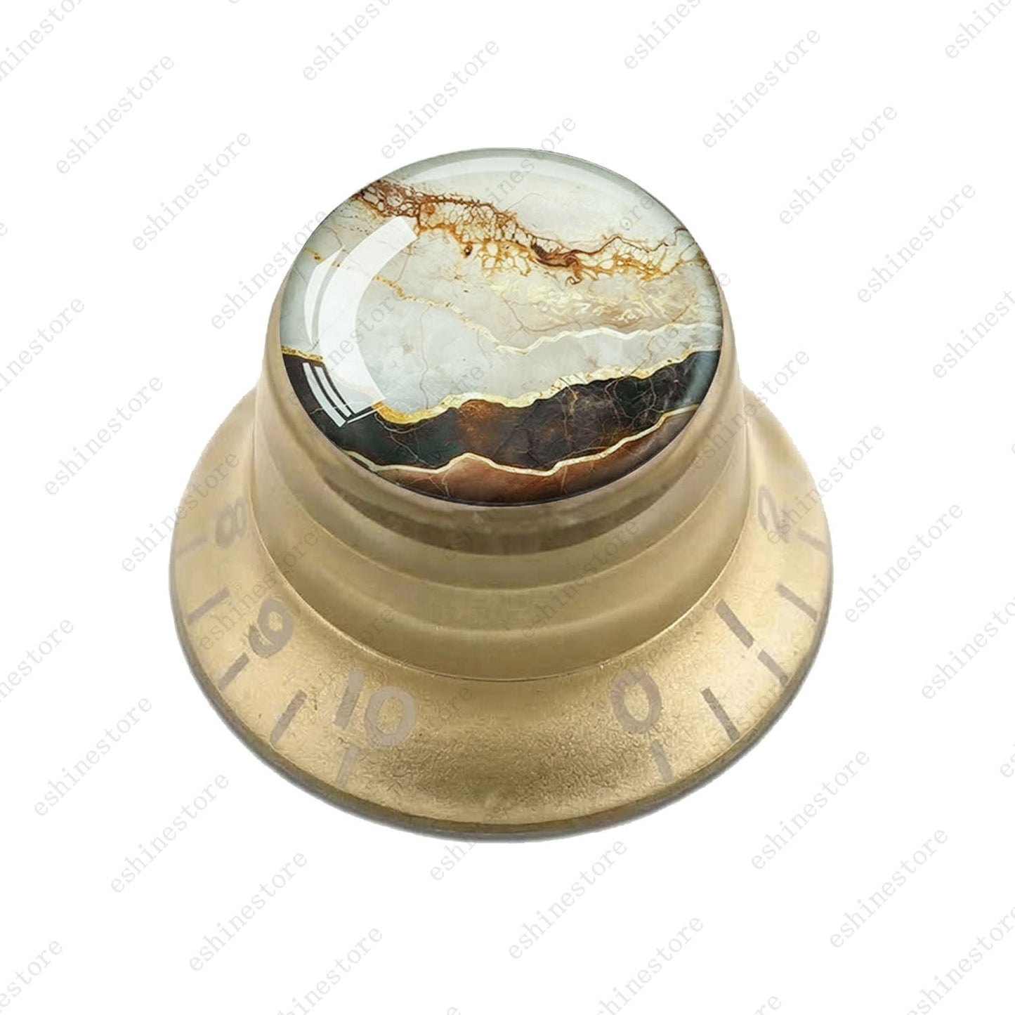Guitar Reflector Knobs with Marble Texture Cap Top Hat Knob for Les Paul SG - 07