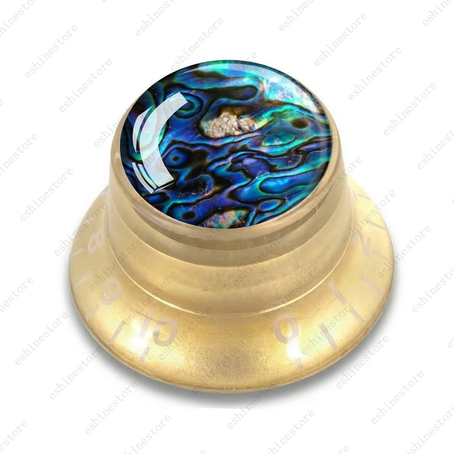 Guitar Reflector Knob with Seashell Pattern Cap Top Hat Knob for Les Paul SG -06