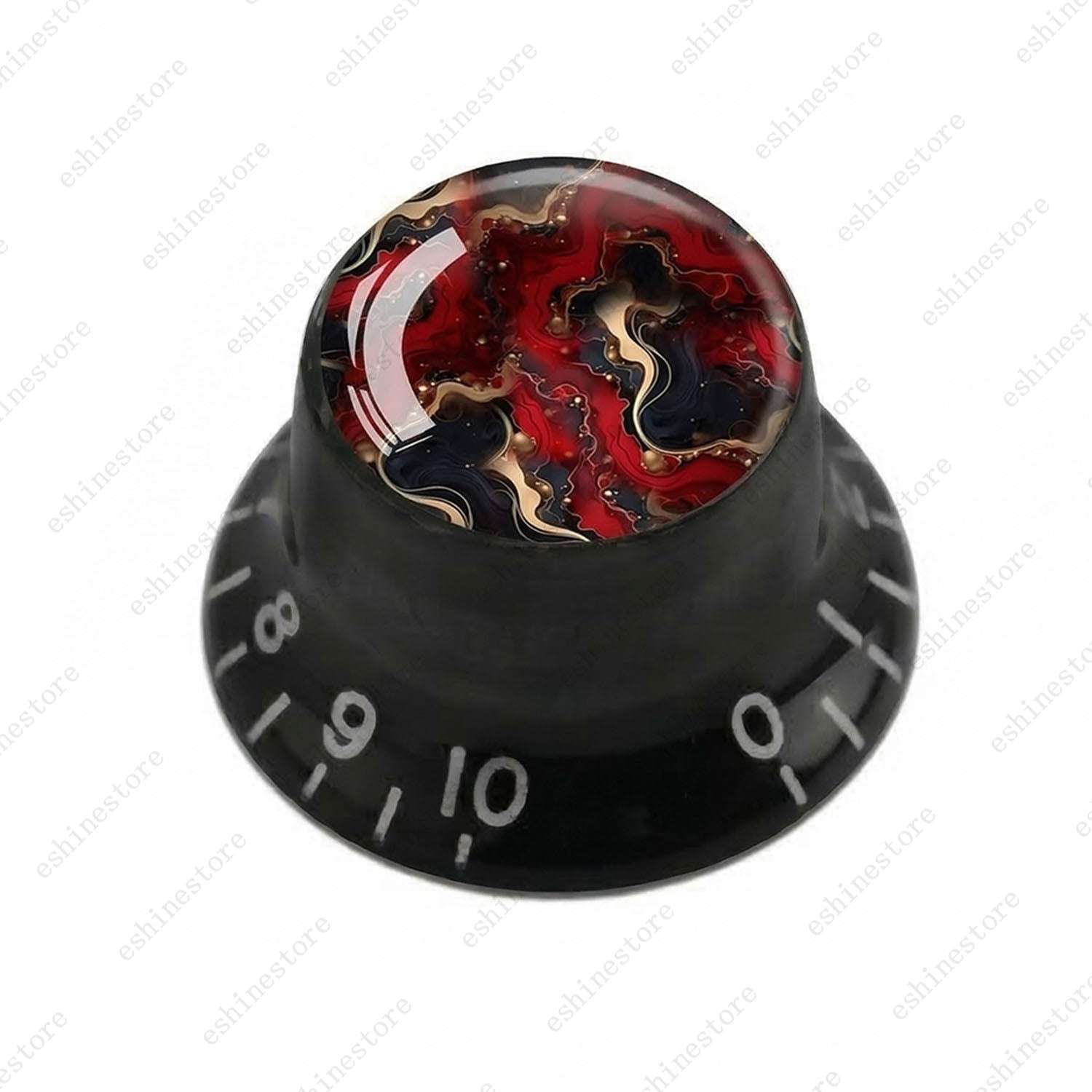 Guitar Reflector Knobs with Abstract Art Cap Top Hat Knobs for Les Paul SG - 03