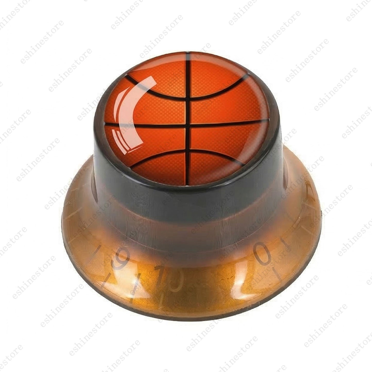 Guitar Reflector Knobs w/ Basketball Design Cap Top Hat Knobs for Les Paul SG