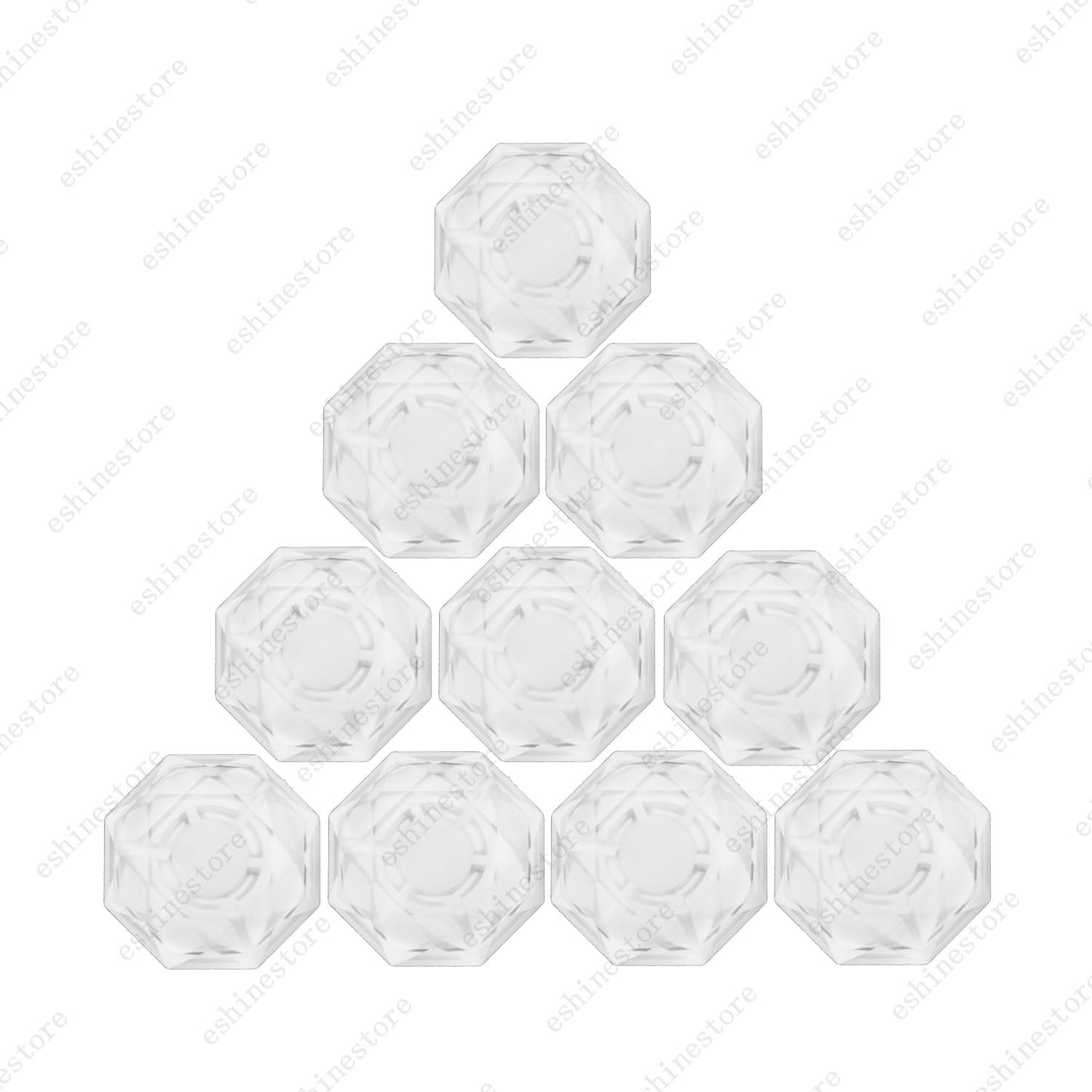 10 Pcs Diamond Shape Guitar Effect Pedal Footswitch Toppers Foot Nail Caps