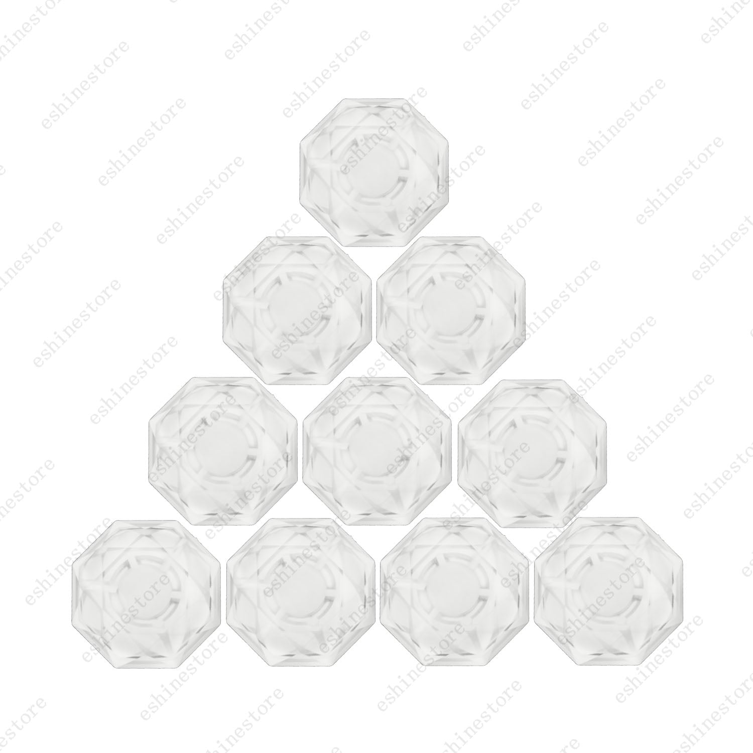 10 Pcs Diamond Shape Guitar Effect Pedal Footswitch Toppers Foot Nail Caps