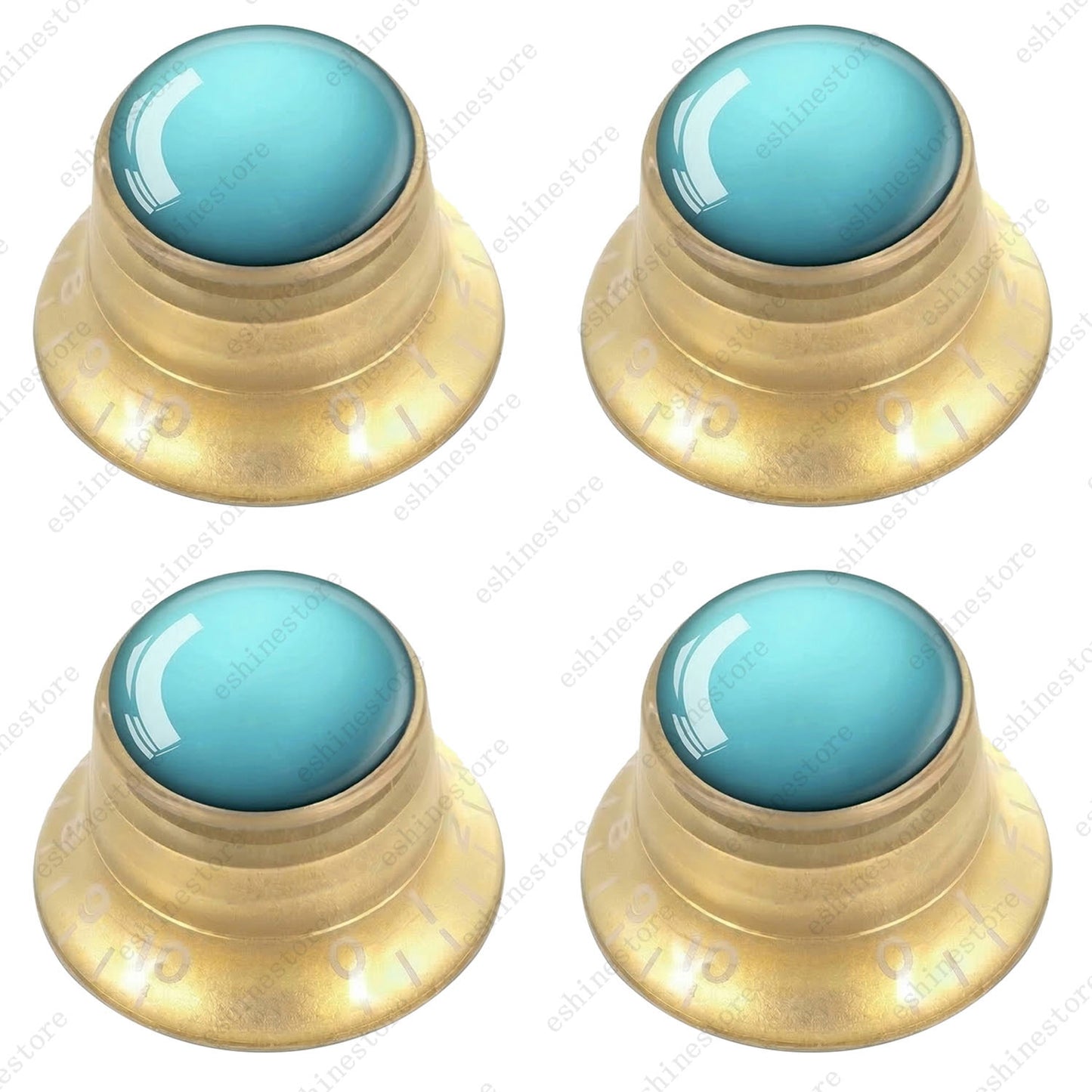 Guitar Reflector Knobs w/ Uranus Pattern Design Cap Top Hat Knob for Les Paul SG