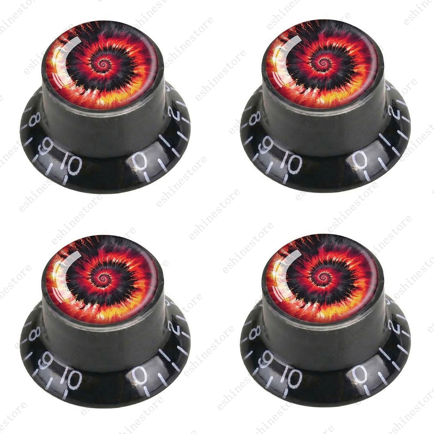Guitar Reflector Knobs with Spiral Tie Dye Cap Top Hat Knob for Les Paul SG - 02
