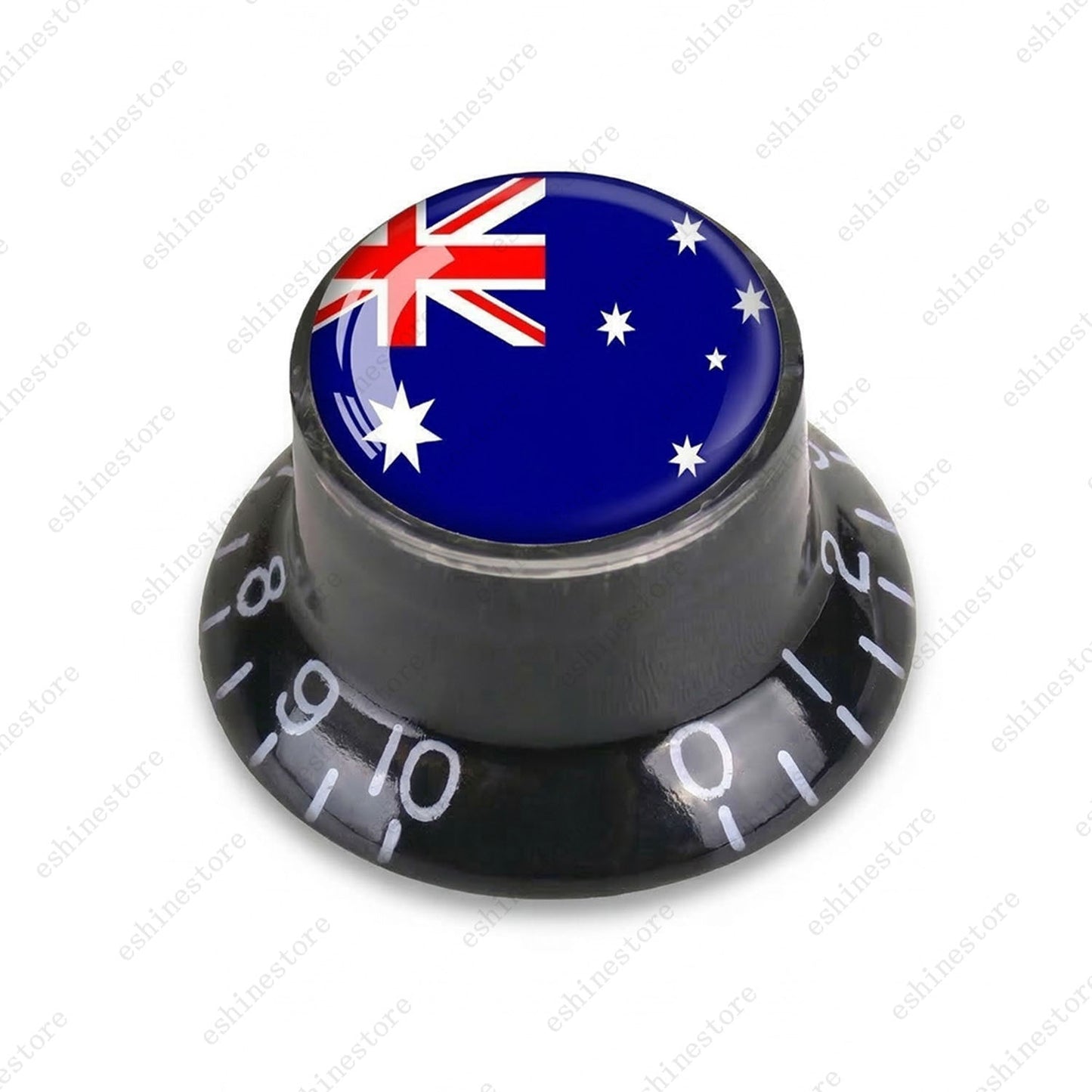 Guitar Reflector Knobs w/ Australia Flag Design Cap Top Hat Knob for Les Paul SG