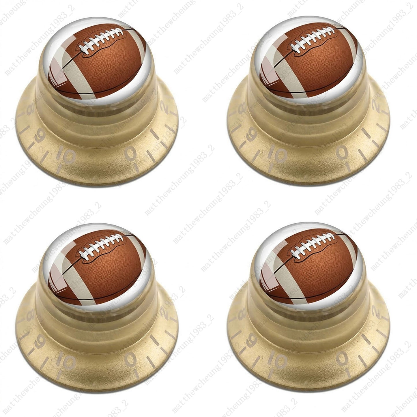4Pcs Gold Guitar Reflector Knobs For Les Paul SG  - 10 Ball Styles Available