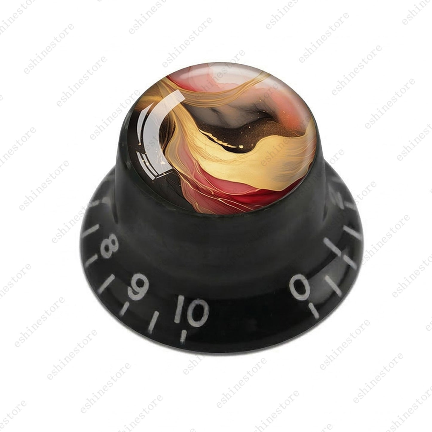 Guitar Reflector Knobs with Abstract Art Cap Top Hat Knobs for Les Paul SG - 02
