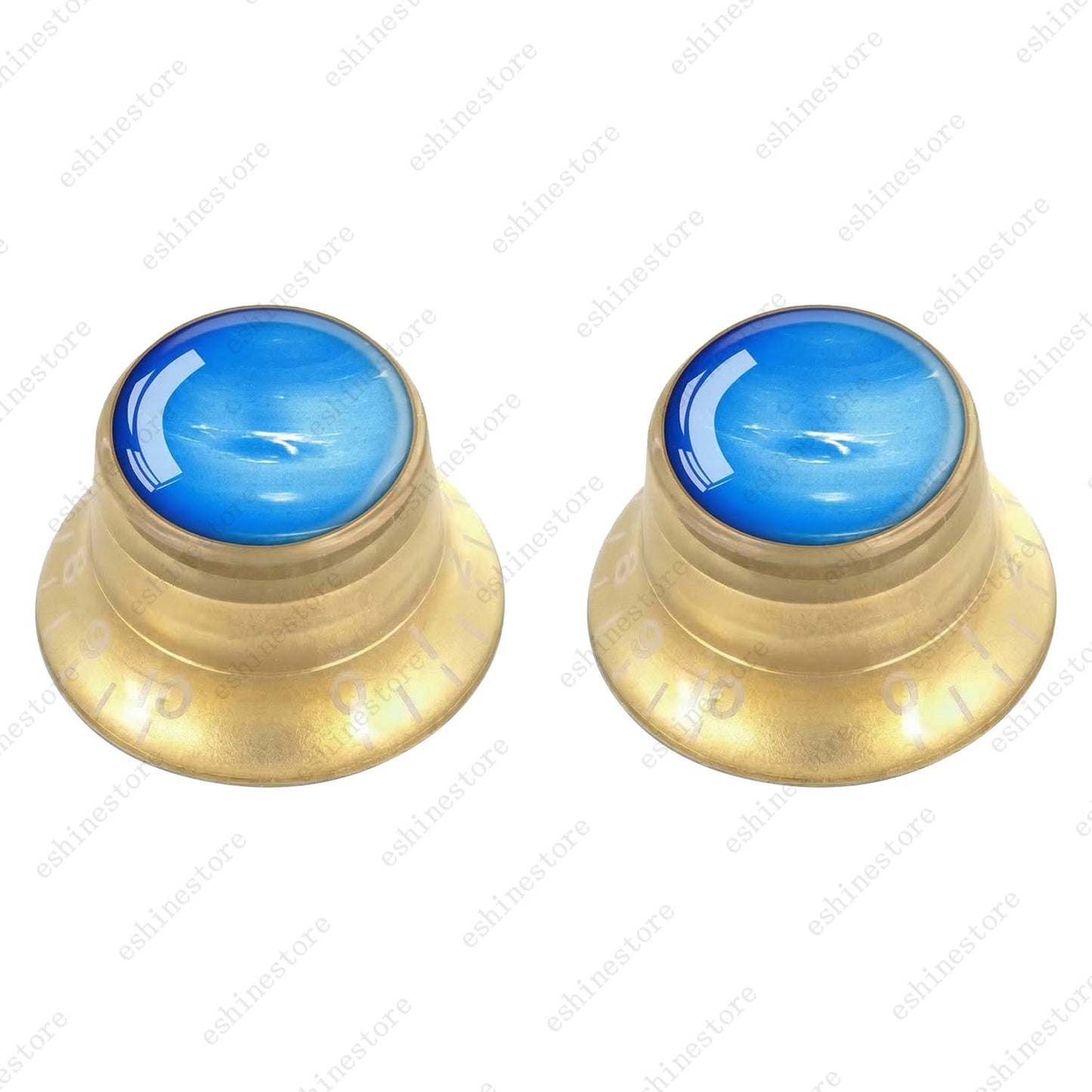 Guitar Reflector Knob w/ Neptune Pattern Design Cap Top Hat Knob for Les Paul SG