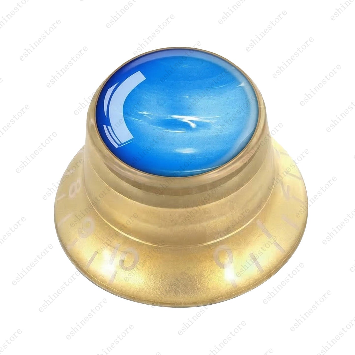 Guitar Reflector Knob w/ Neptune Pattern Design Cap Top Hat Knob for Les Paul SG