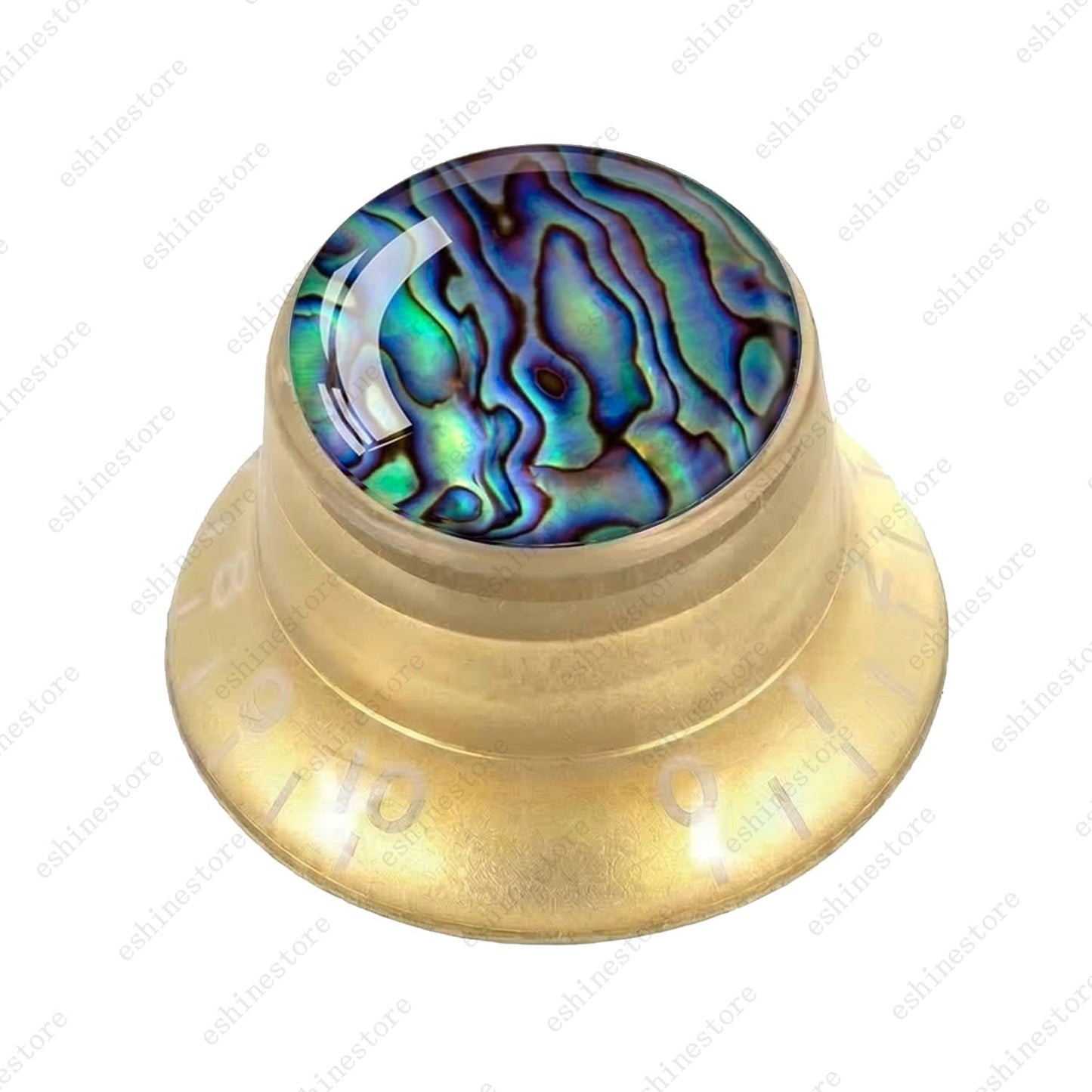 Guitar Reflector Knob with Seashell Pattern Cap Top Hat Knob for Les Paul SG -03