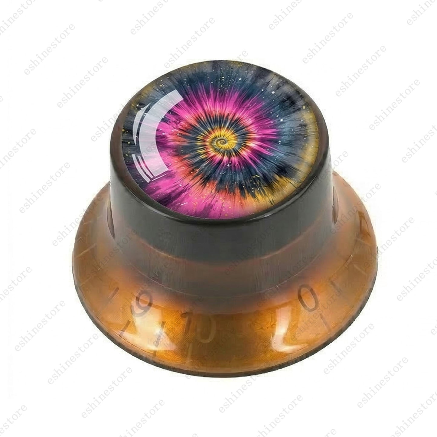 Guitar Reflector Knobs with Spiral Tie Dye Cap Top Hat Knob for Les Paul SG - 07