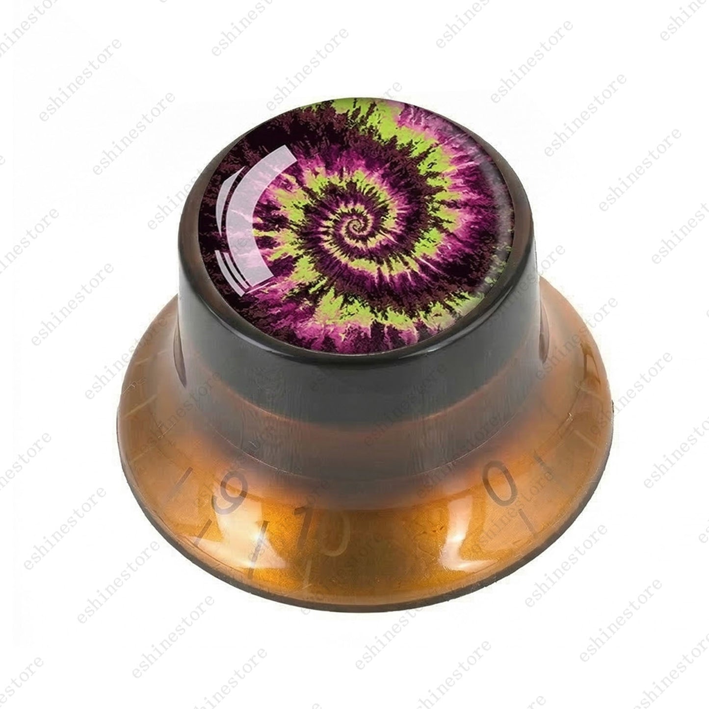 Guitar Reflector Knobs with Spiral Tie Dye Cap Top Hat Knob for Les Paul SG - 01