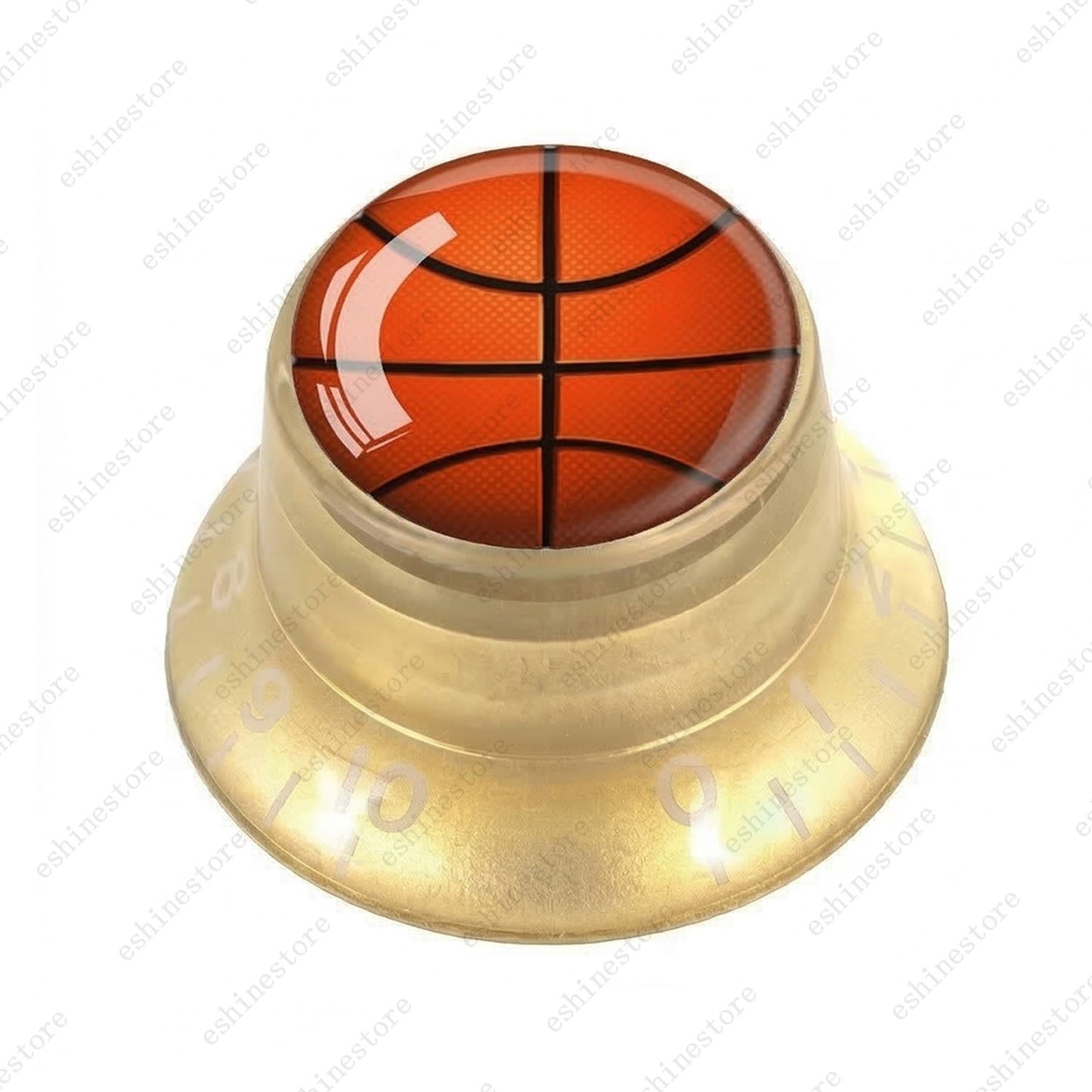Guitar Reflector Knobs w/ Basketball Design Cap Top Hat Knobs for Les Paul SG