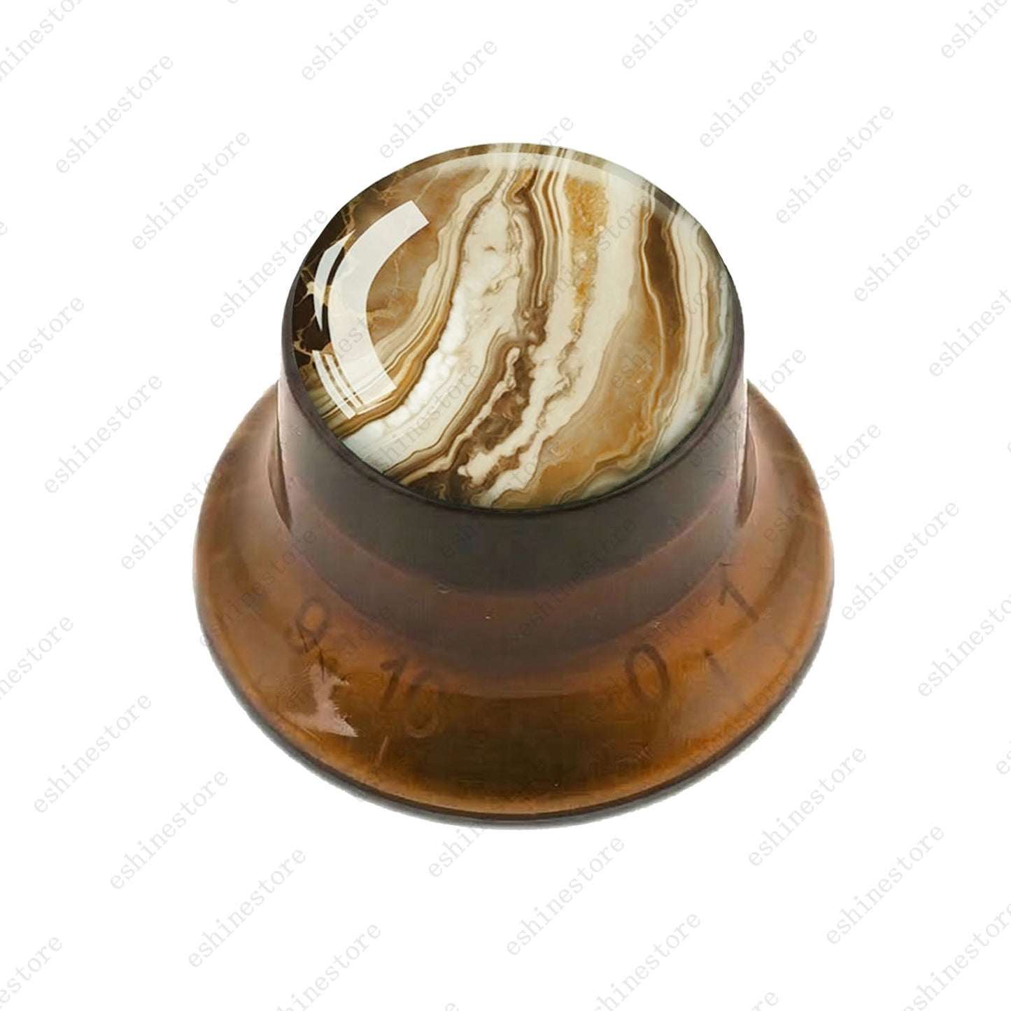 Guitar Reflector Knobs with Marble Texture Cap Top Hat Knob for Les Paul SG - 10