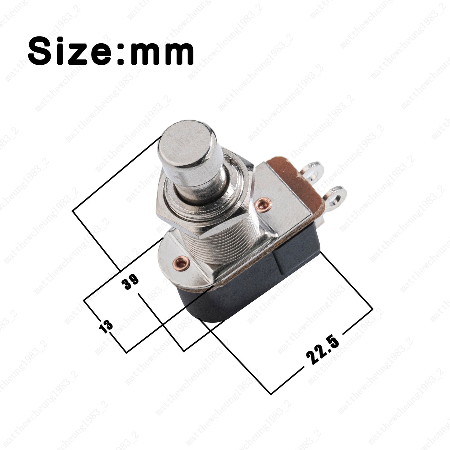1 Pcs 2-Pin SPST Momentary Push Button Guitar Effect Pedal Foot Switch OFF(ON)