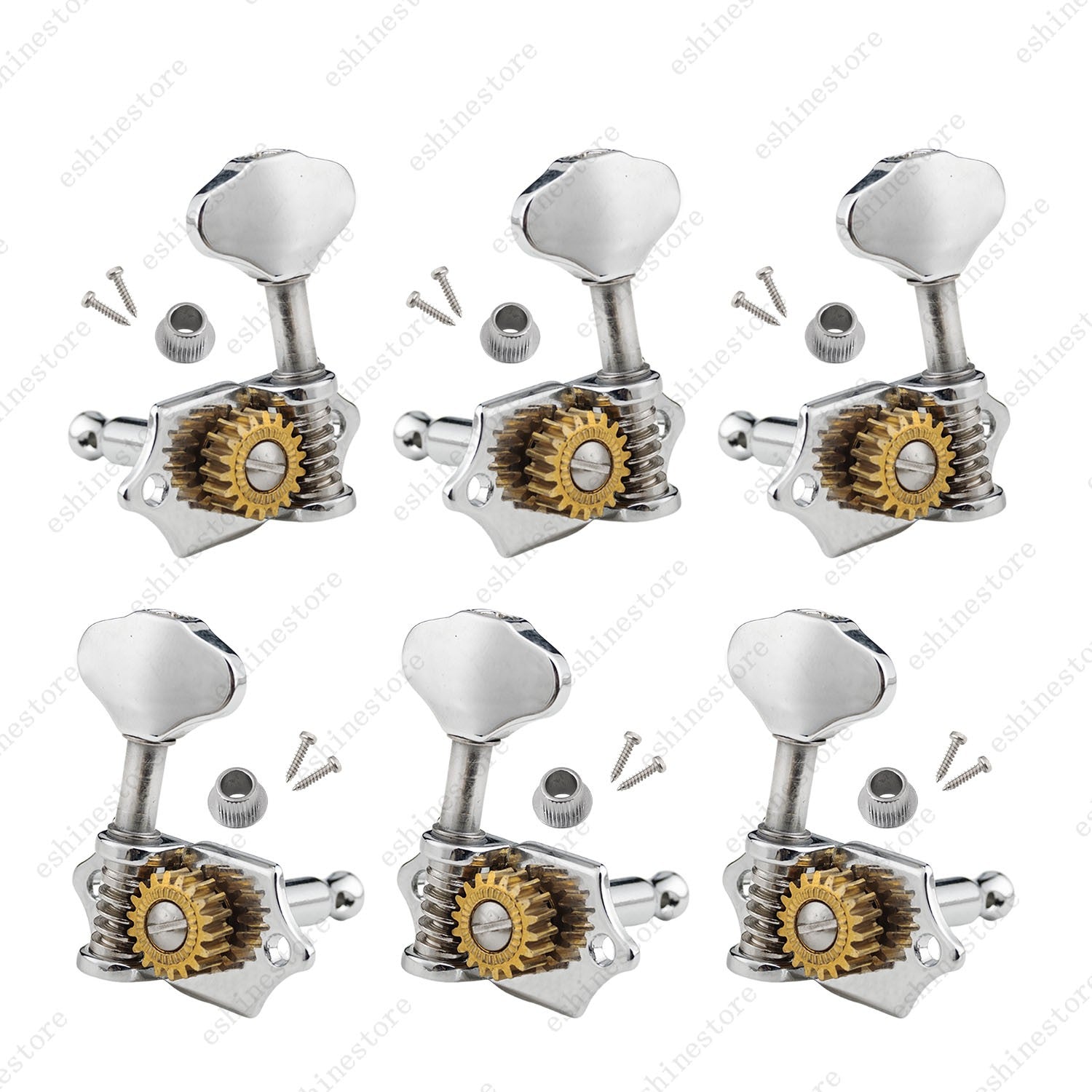 Open-Gear Guitar Tuning Pegs Machine Heads 1:18 Gear Ratio for Acoustic Guitar