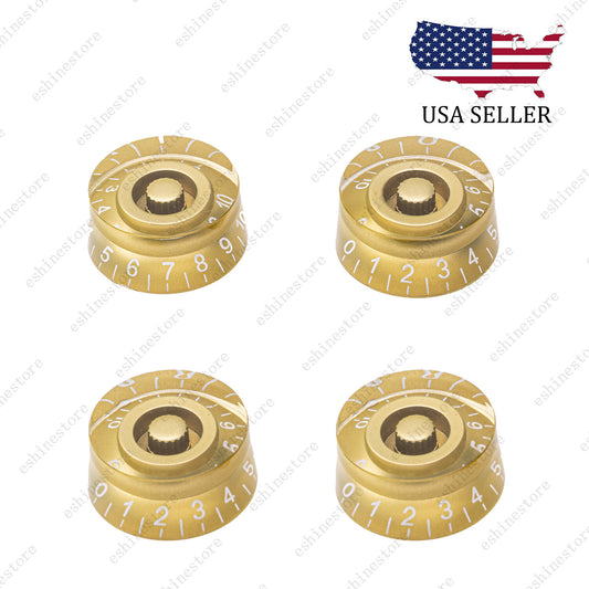 4 Pcs Gold Electirc Guitar Control Knobs Speed Dial Knobs For Les Paul SG