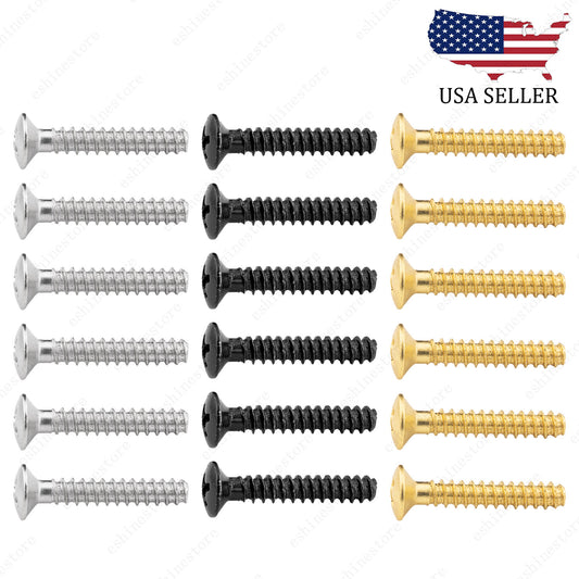 6 Pcs Single coil pickup mounting Countersunk Head Screws 22x3.5mm For ST TL