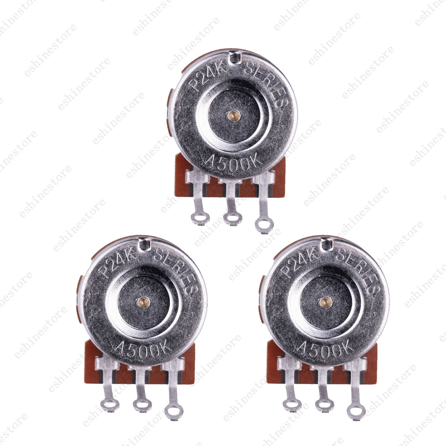A/B 250K/500K Guitar Potentiometers Brass 18mm Long Shaft Pot US 24 Spline Fine