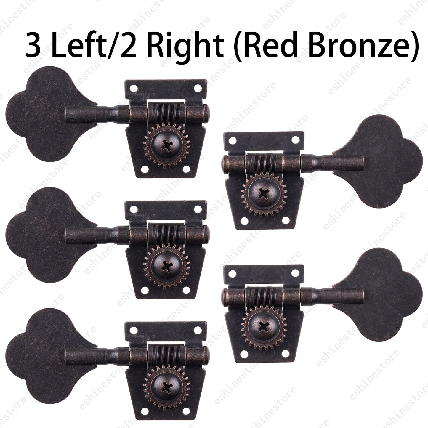 Relic Bass Vintage Open Machine Heads-1:25 Ratio Gear Tuning Key-Red Bronze