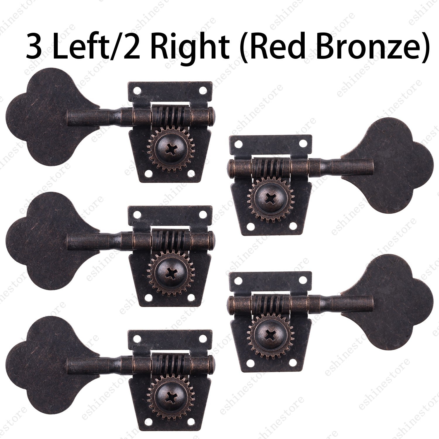 Relic Bass Vintage Open Machine Heads-1:25 Ratio Gear Tuning Key-Red Bronze