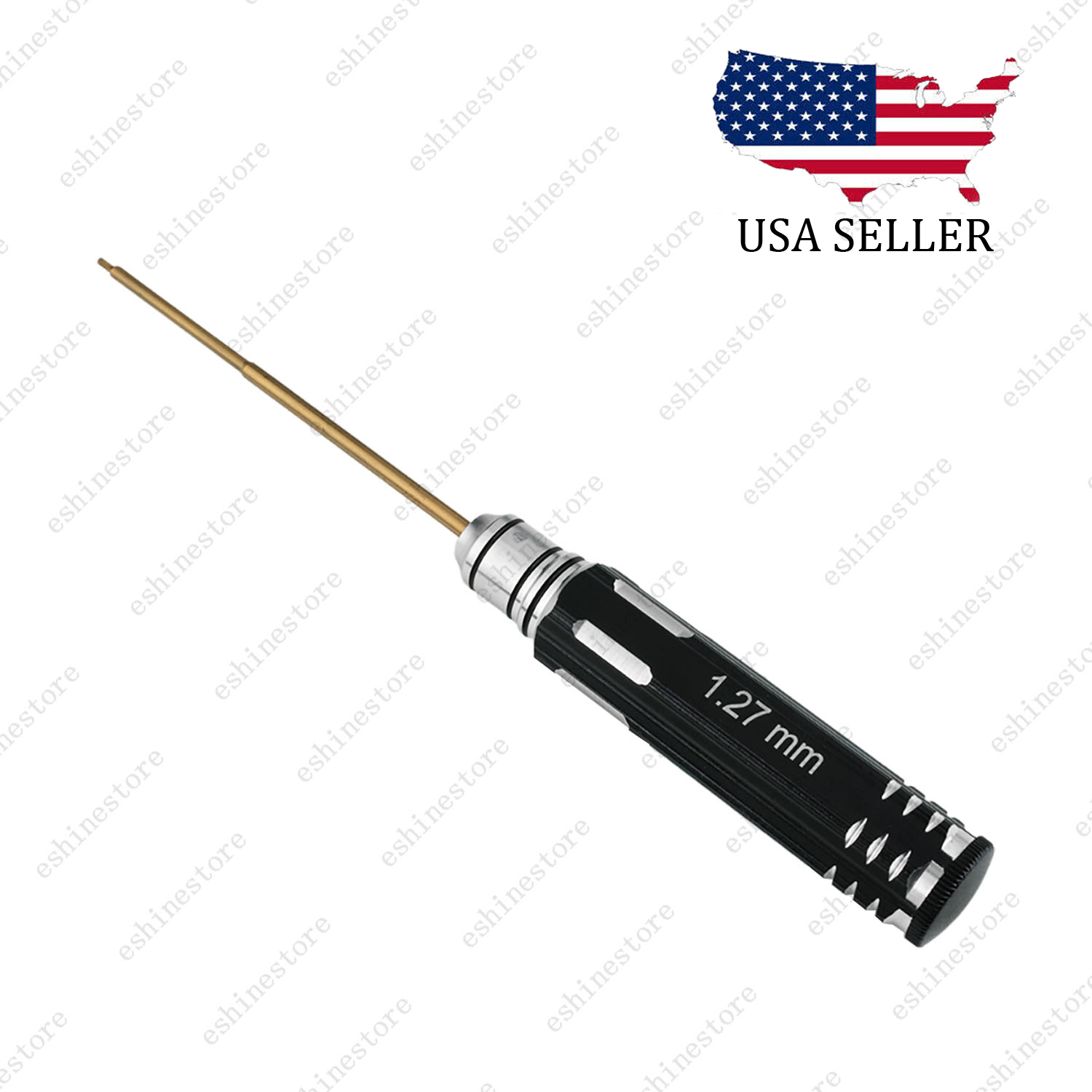 1PC 4-40 HSS Ti-Gold Hex Screwdriver Adjustable Length Black Handle for RC Cars