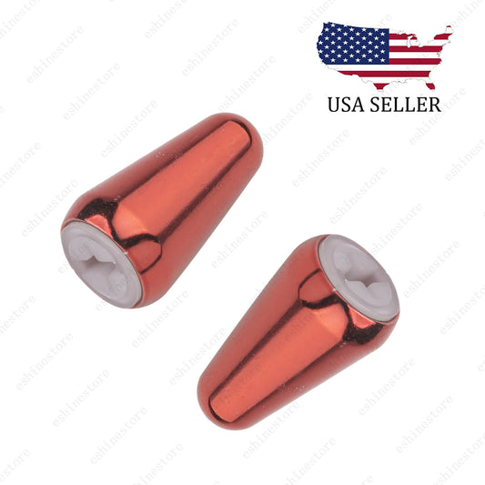 2 Pcs Guitar 5 Way Switch Metal Tip Cap Switch Knob for USA Stratocaster Red
