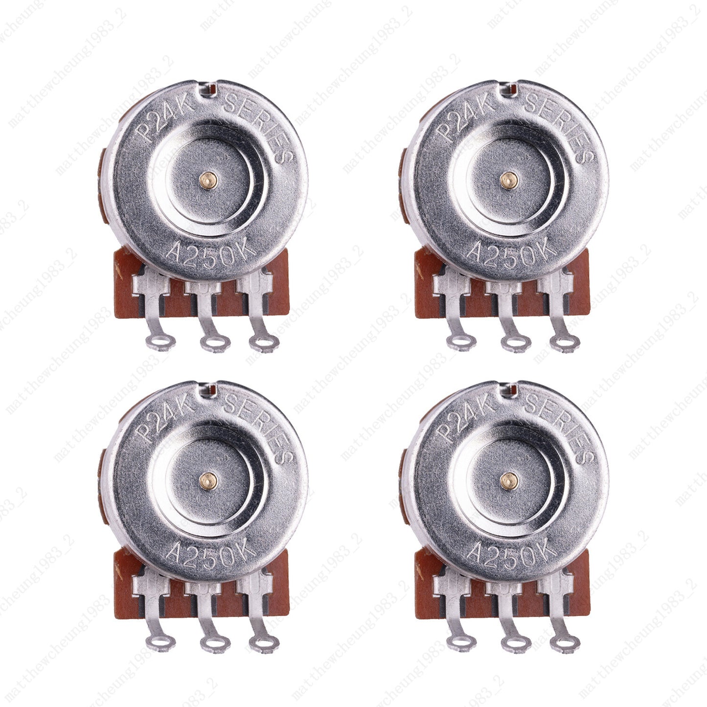 A/B 250K/500K Guitar Potentiometers Brass 15mm Short Shaft Pot US 24 Spline Fine