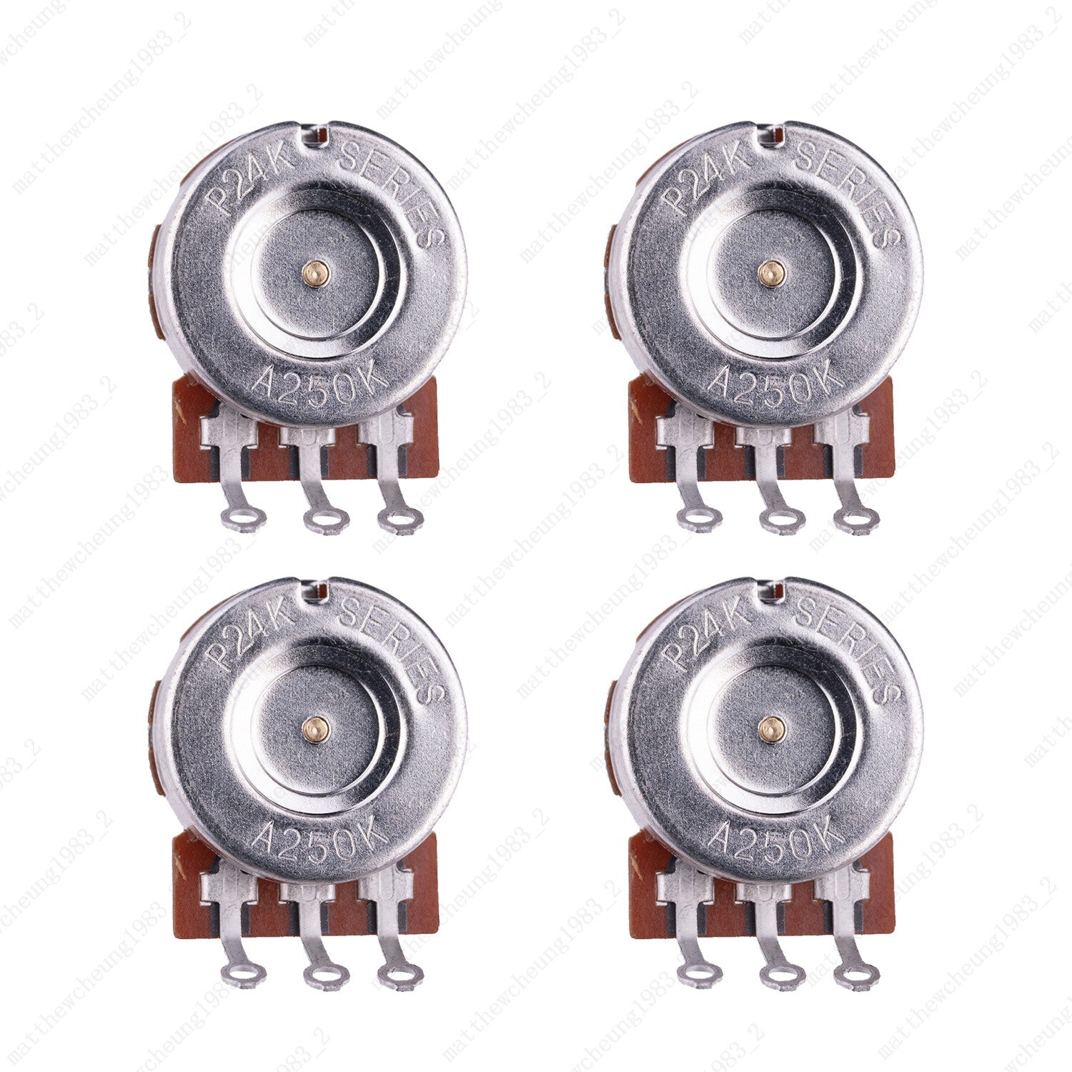 A/B 250K/500K Guitar Potentiometers Brass 15mm Short Shaft Pot US 24 Spline Fine
