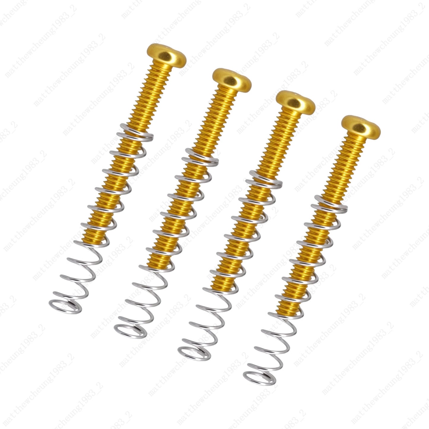 4 Pcs Guitar humbucker pickup Height Adjustment screws and springs-1/8''