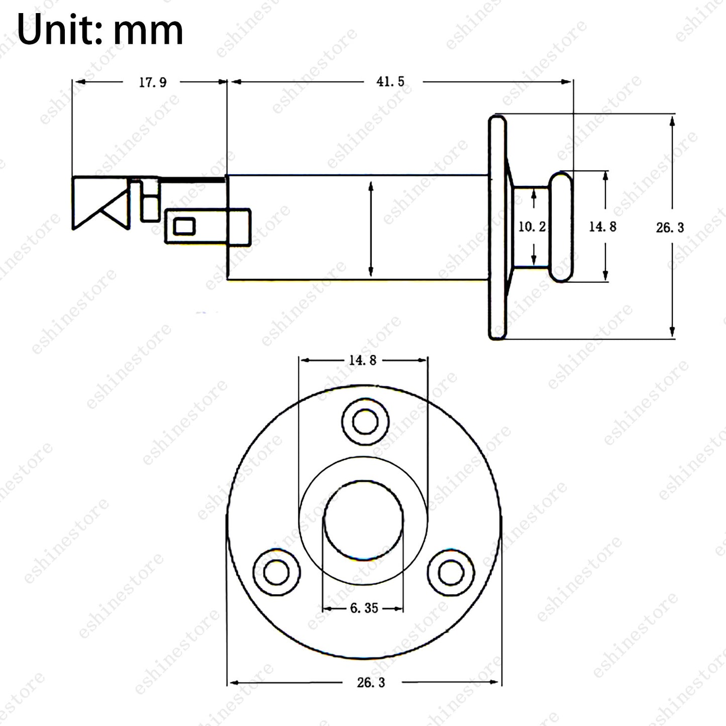 1/4" Acoustic Electric Guitar Stereo Mono Endpin Output Jack Strap Button Socket