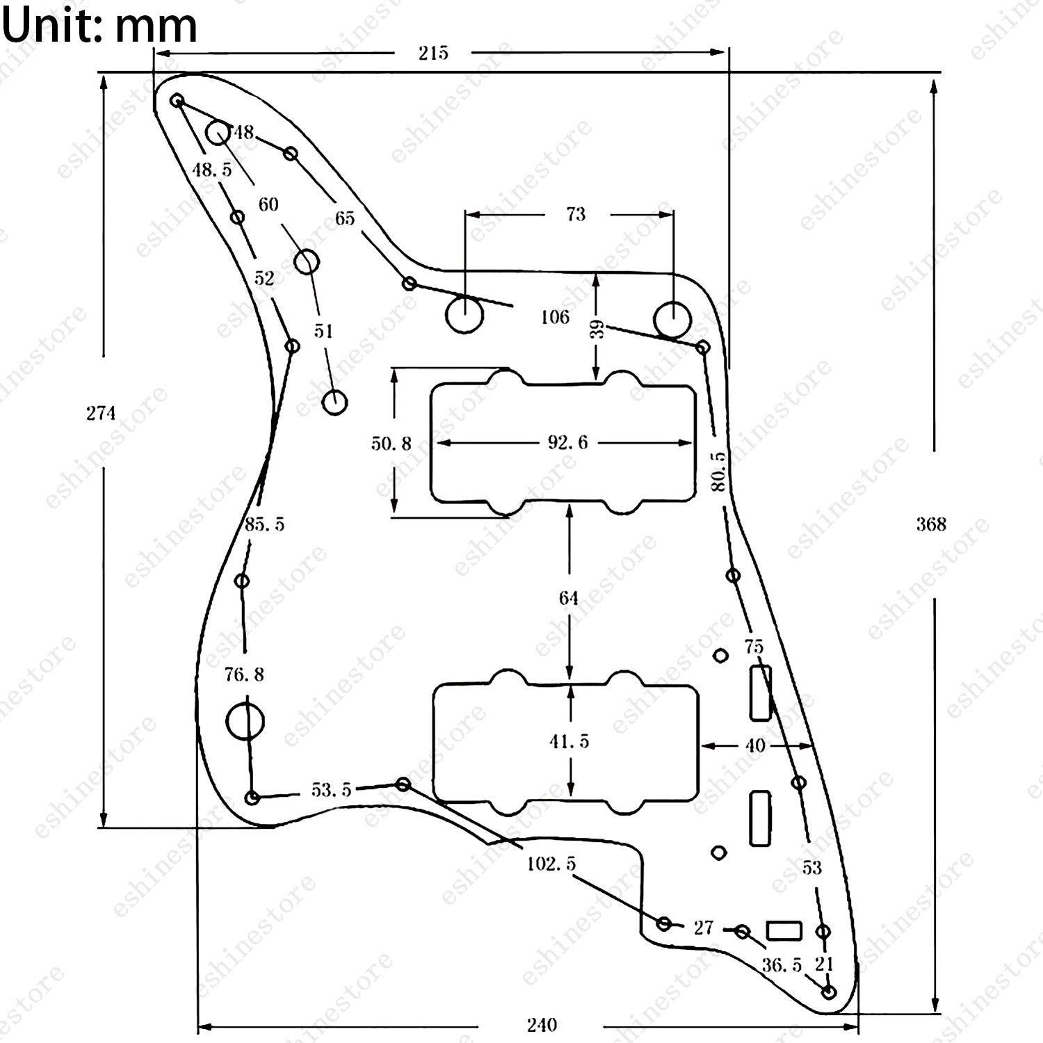 Brushed Aluminium Vintage JM Guitar Pickguard For FD Jazzmaster Electric Guitar