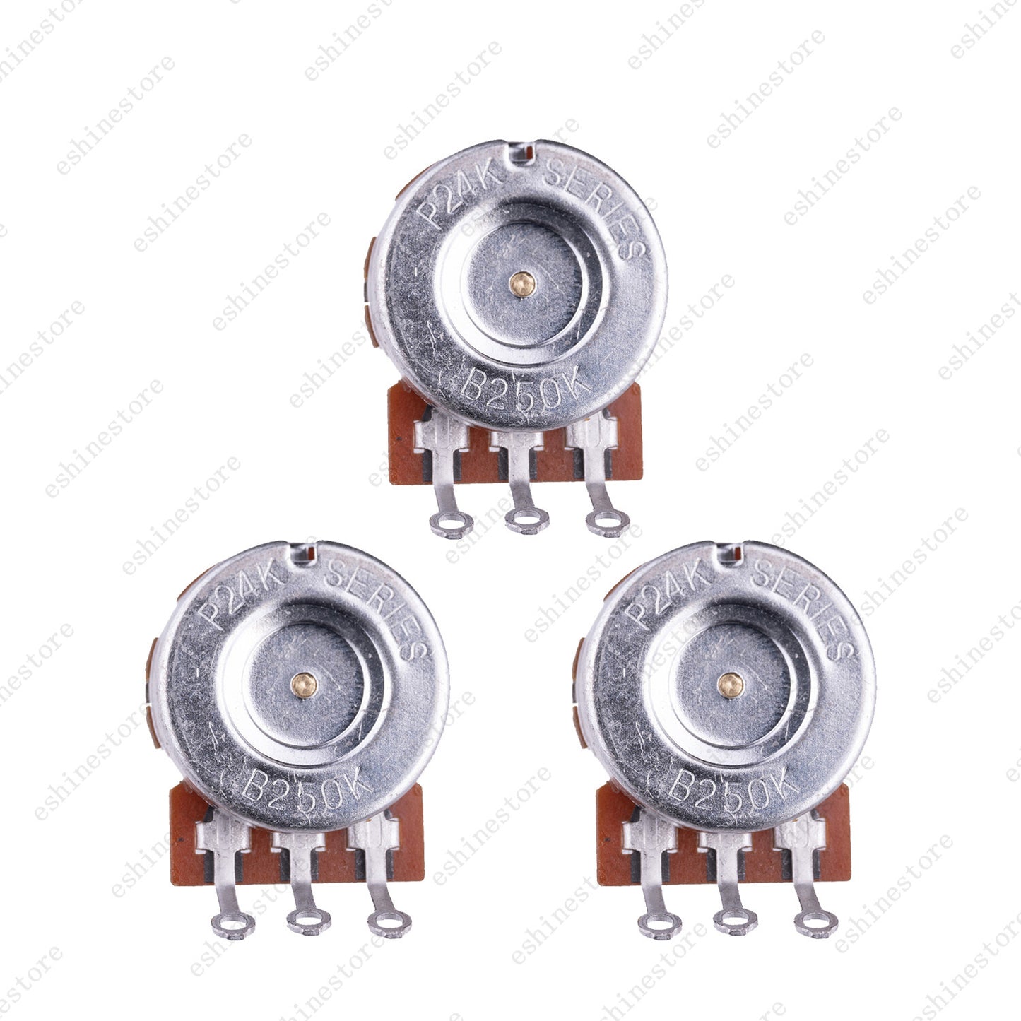 A/B 250K/500K Guitar Potentiometers Brass 18mm Long Shaft Pot US 24 Spline Fine