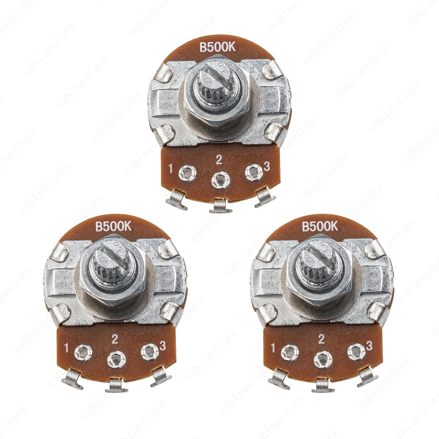 1-10Pcs Guitar Large Potentiometer Long 18mm A/B 250k 500k Volume Tone Taper Pot