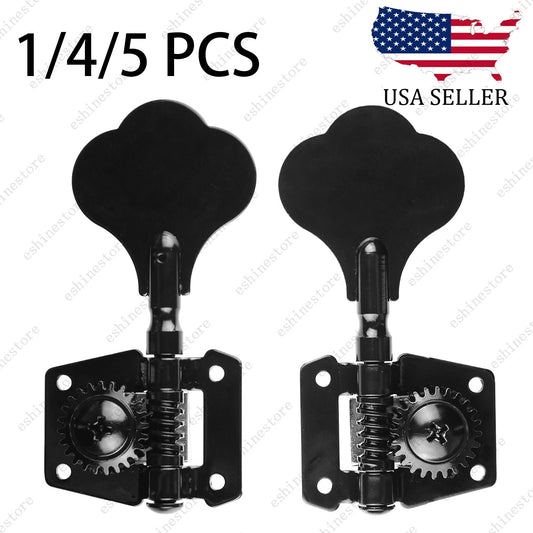 Heavy Duty Bass Vintage Open Machine Heads - 1:25 Ratio Gear Tuning Keys-Black