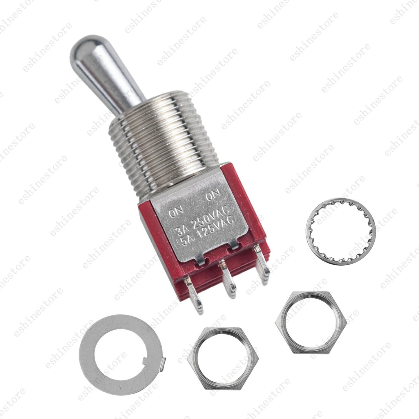 1/3/5 PCS Guitar/AMP Fat Bat Toggle Switch 4PDT 12Pin 2-Way ON ON Sealed - RED