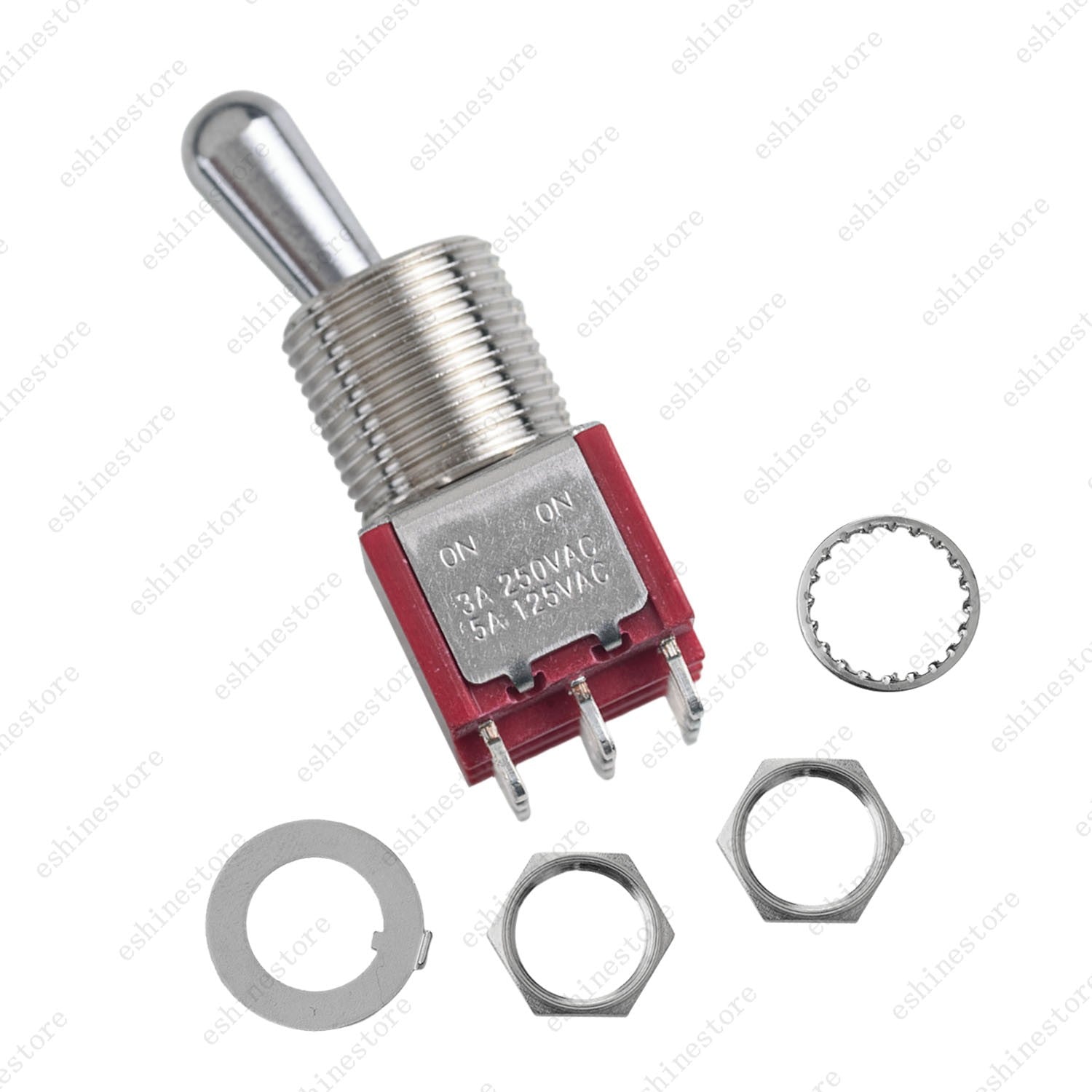 1/3/5 PCS Guitar/AMP Fat Bat Toggle Switch 4PDT 12Pin 2-Way ON ON Sealed - RED