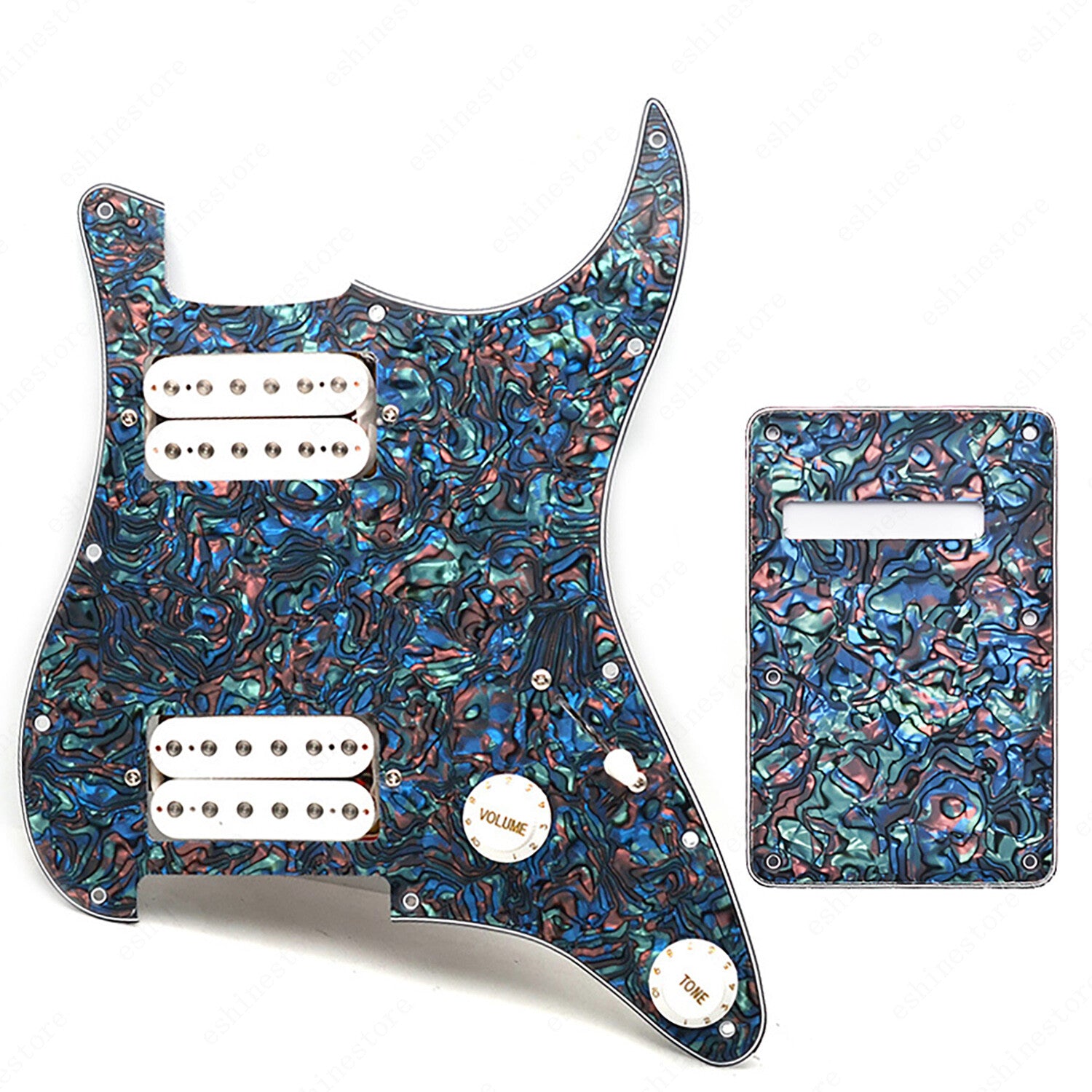 11 Hole Guitar HH Loaded Pickguard Set & Back Plate for SQ FENDER Stratocaster