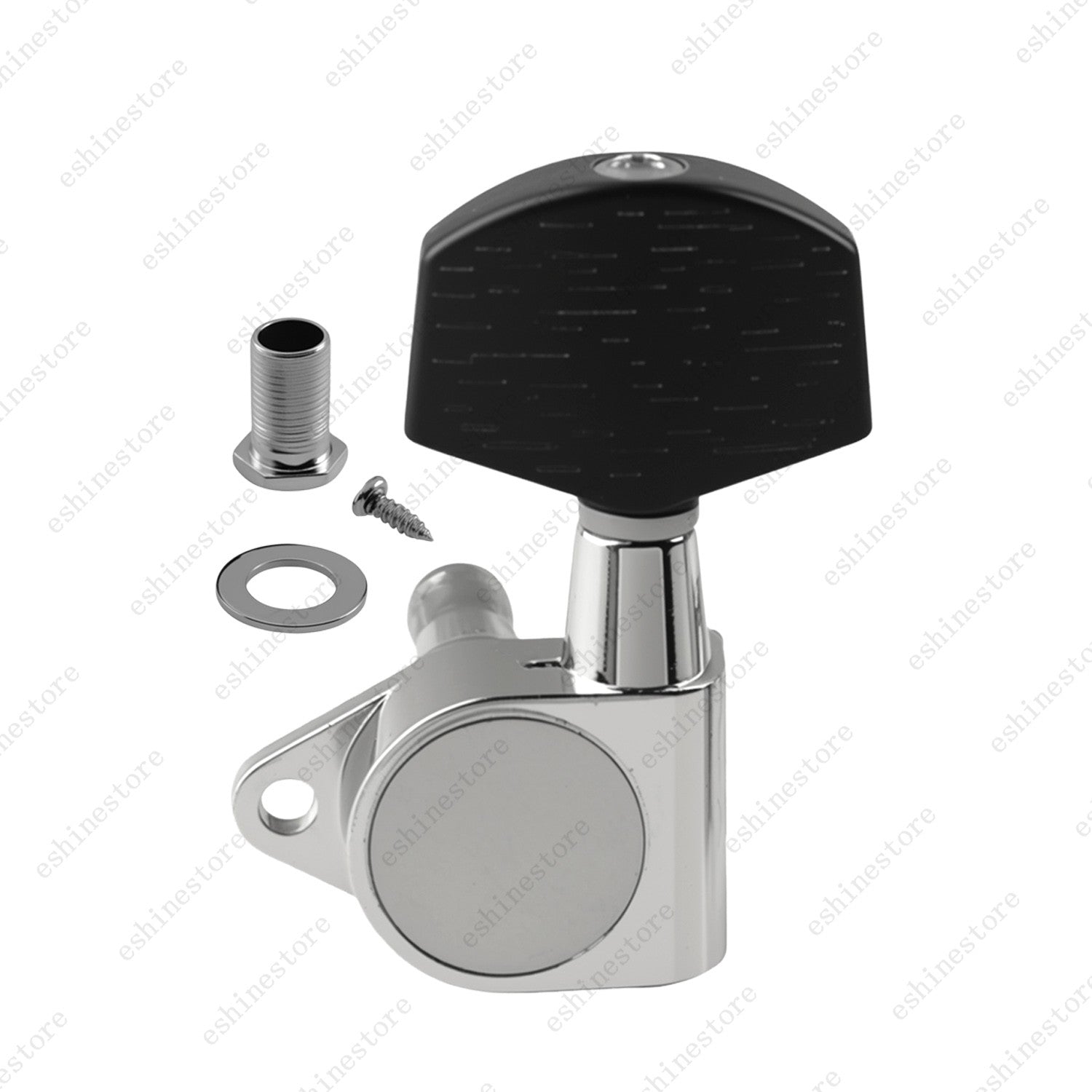1:14 Ratio Fully Enclosed Guitar Machine Head Black Button for Acoustic Guitar
