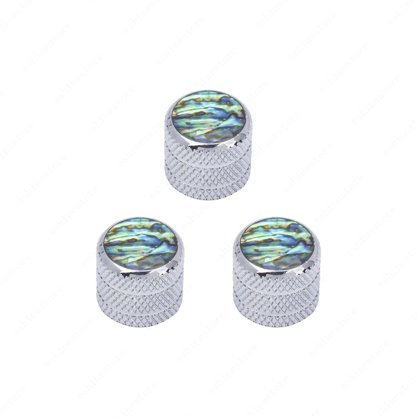 3 Pcs inlay Dome Metal Guitar 6mm Shaft Volume Tone Knobs For Fender SQ Tele