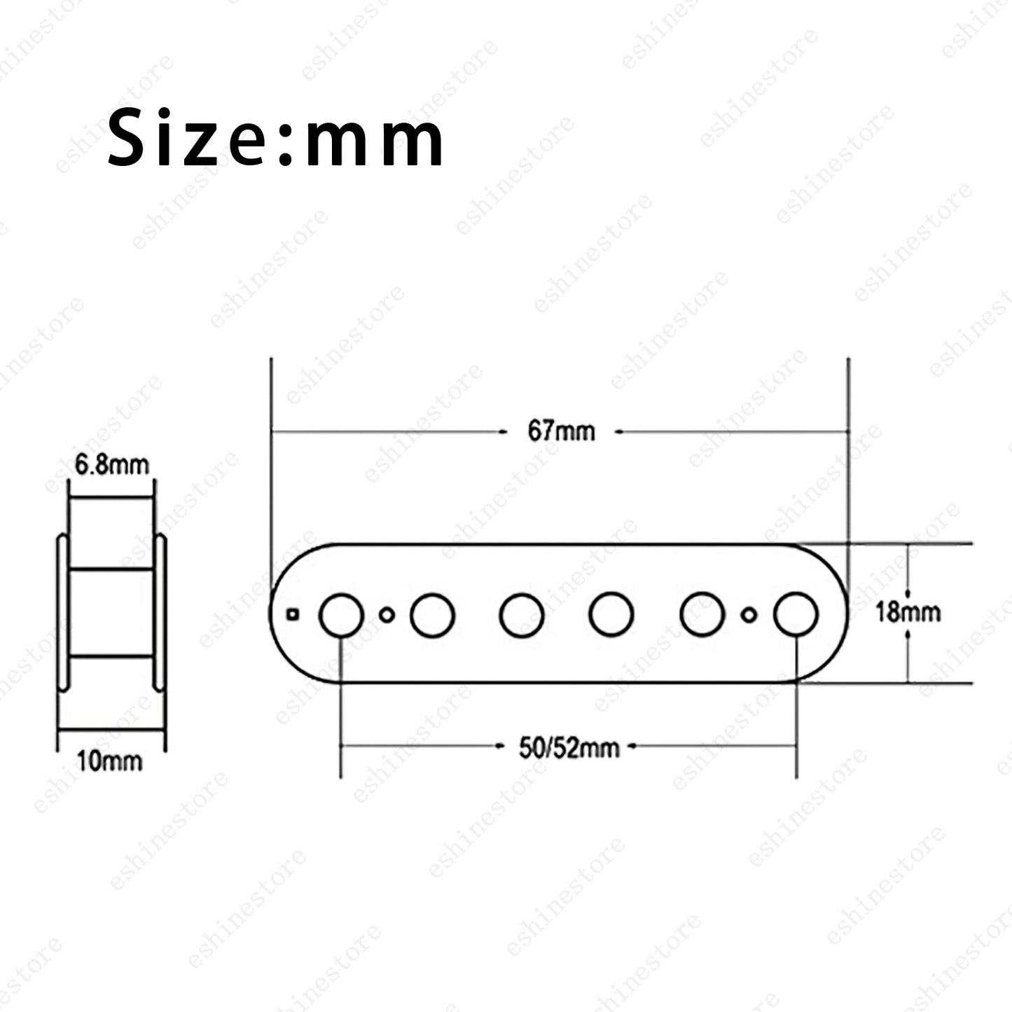 2 Pcs 50/52mm Humbucker Screw Side Bobbin for Electric Guitar Double Coil Pickup