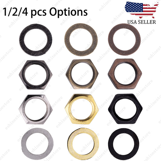 Set of 1/2/4 Metric Thread M9 Guitar Bass Nut Washer For Input Output Jack