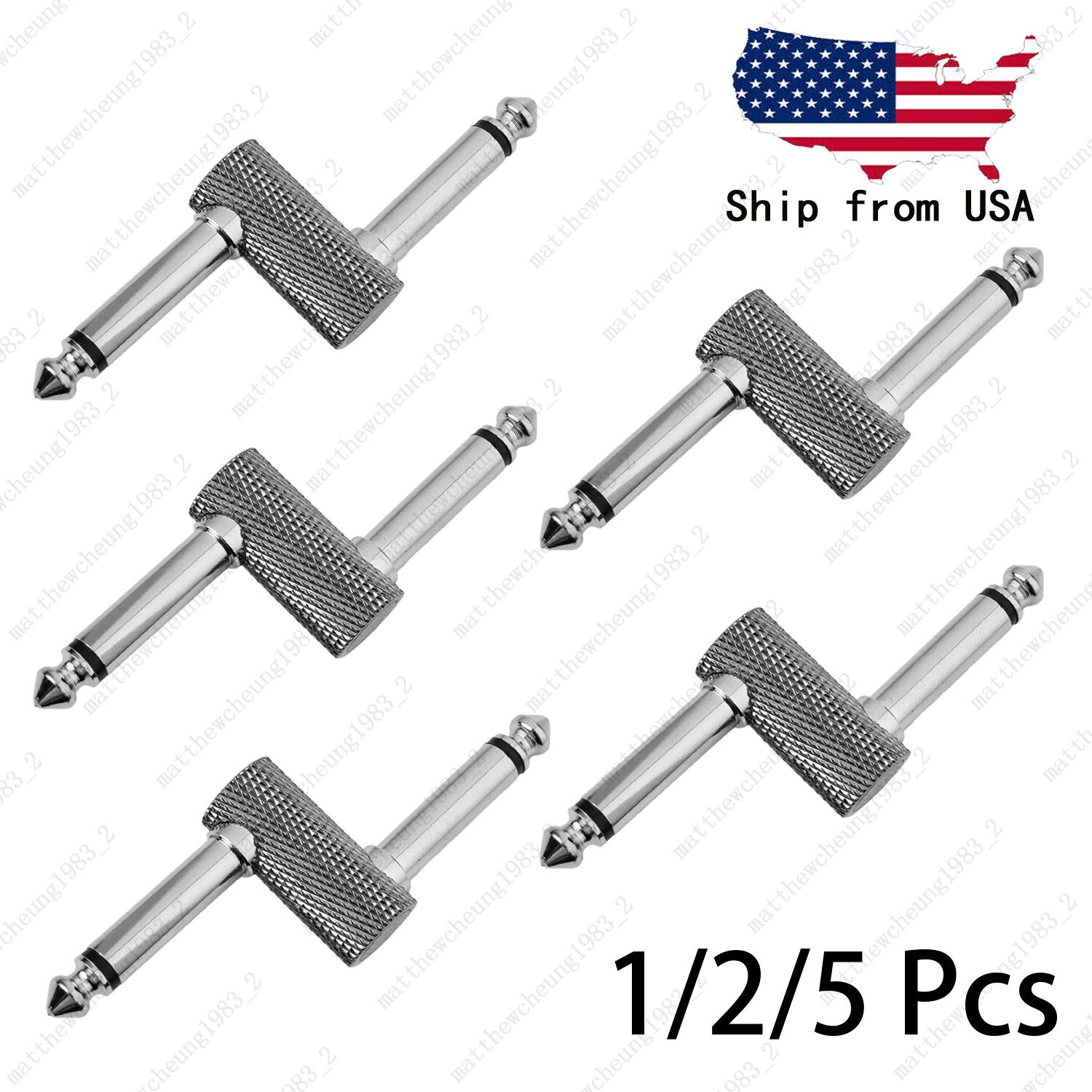 1/4'' Short Audio Adapter Plug Coupler Connector Used For Guitar Effect Pedal