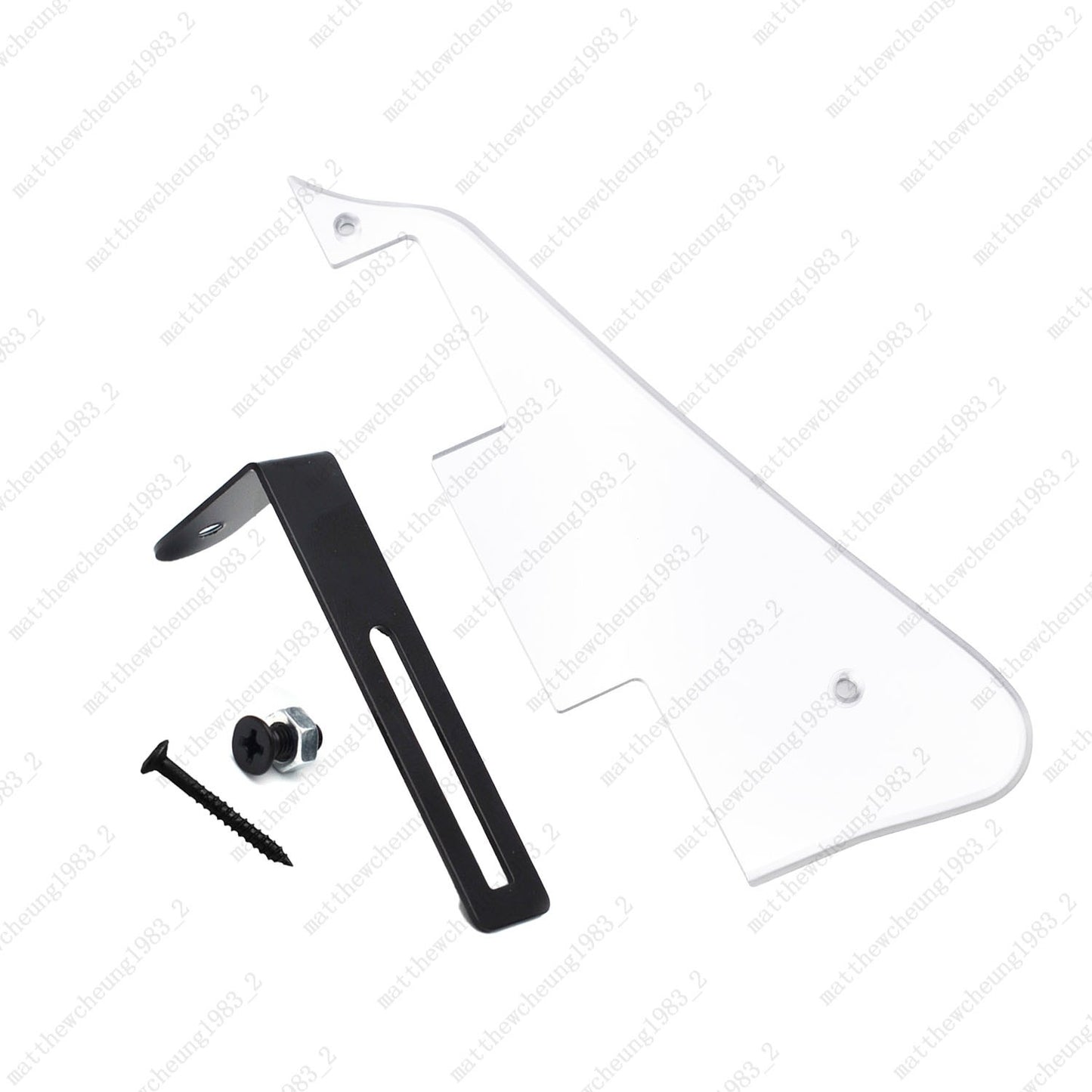 Multicolor Guitar Pickguard with Black Bracket Mounting Screws Set for Les Paul