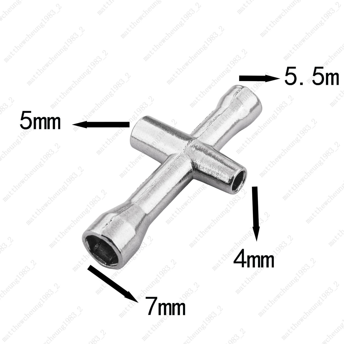 4-in-1 Upgrade RC Repair Cross Wrench - Small Socket Tool (4/5/5.5/7mm) - 1pc