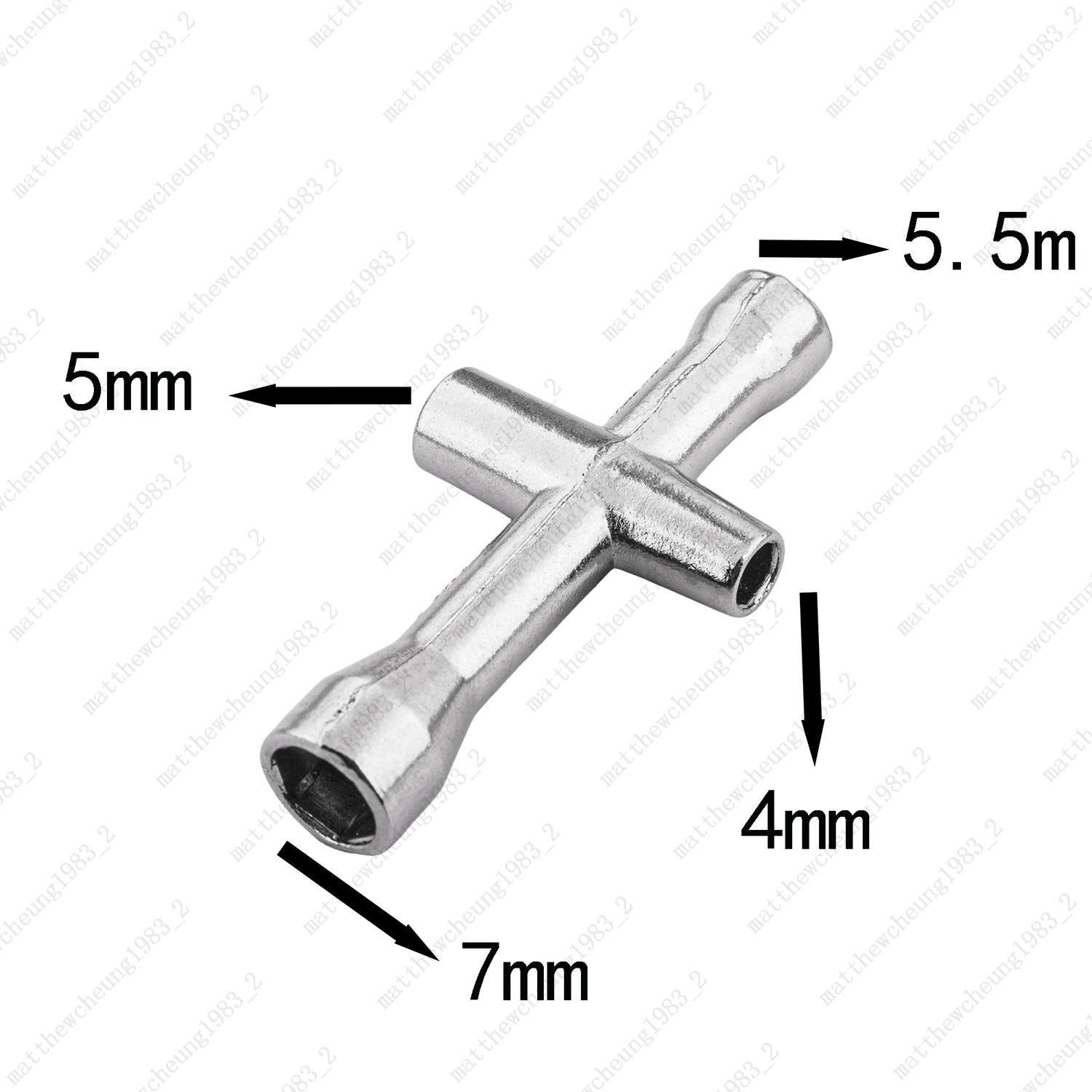 4-in-1 Upgrade RC Repair Cross Wrench - Small Socket Tool (4/5/5.5/7mm) - 1pc