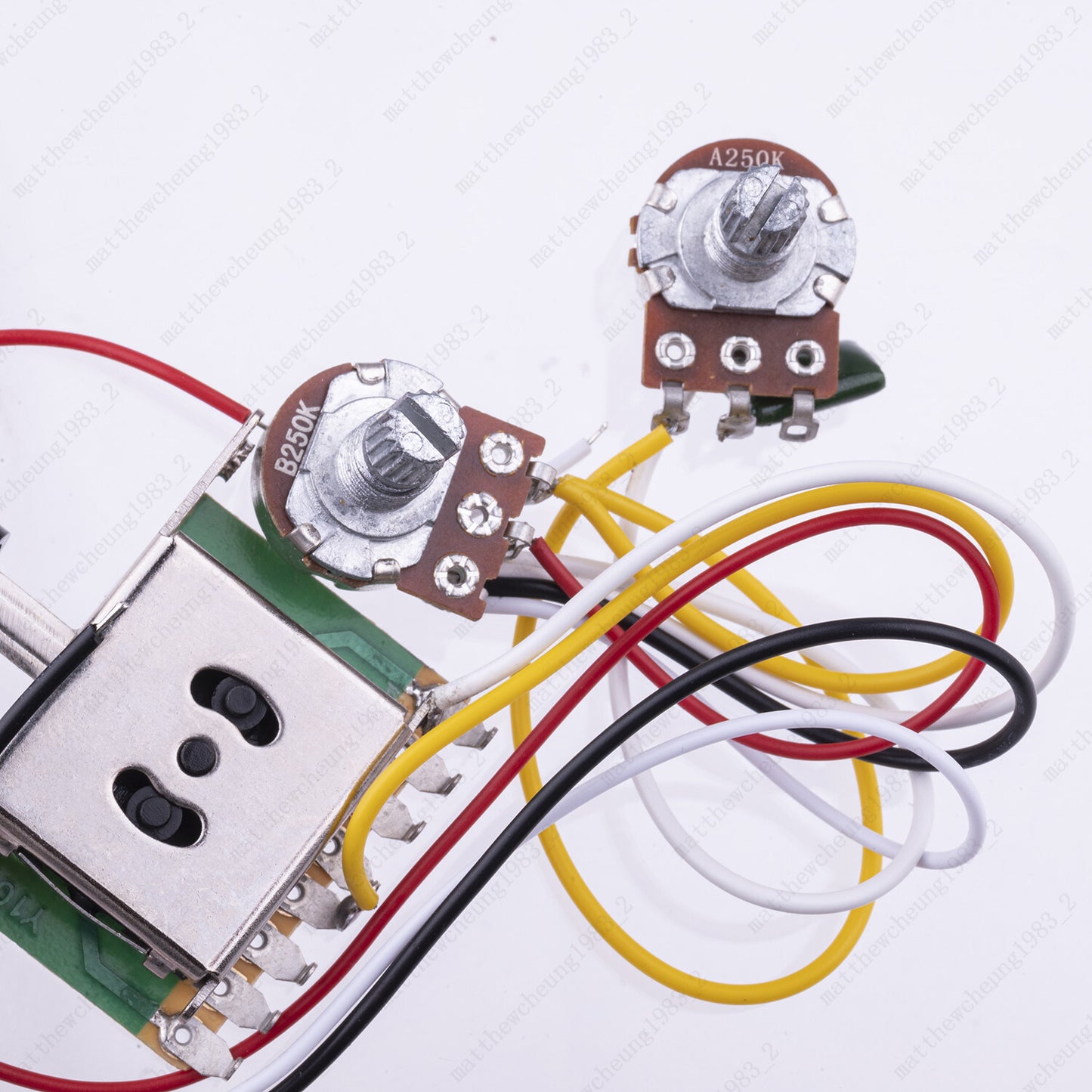 Electric Guitar Circuit Assembly 1T1V 250K 3-way Switch Without Socket For Tele