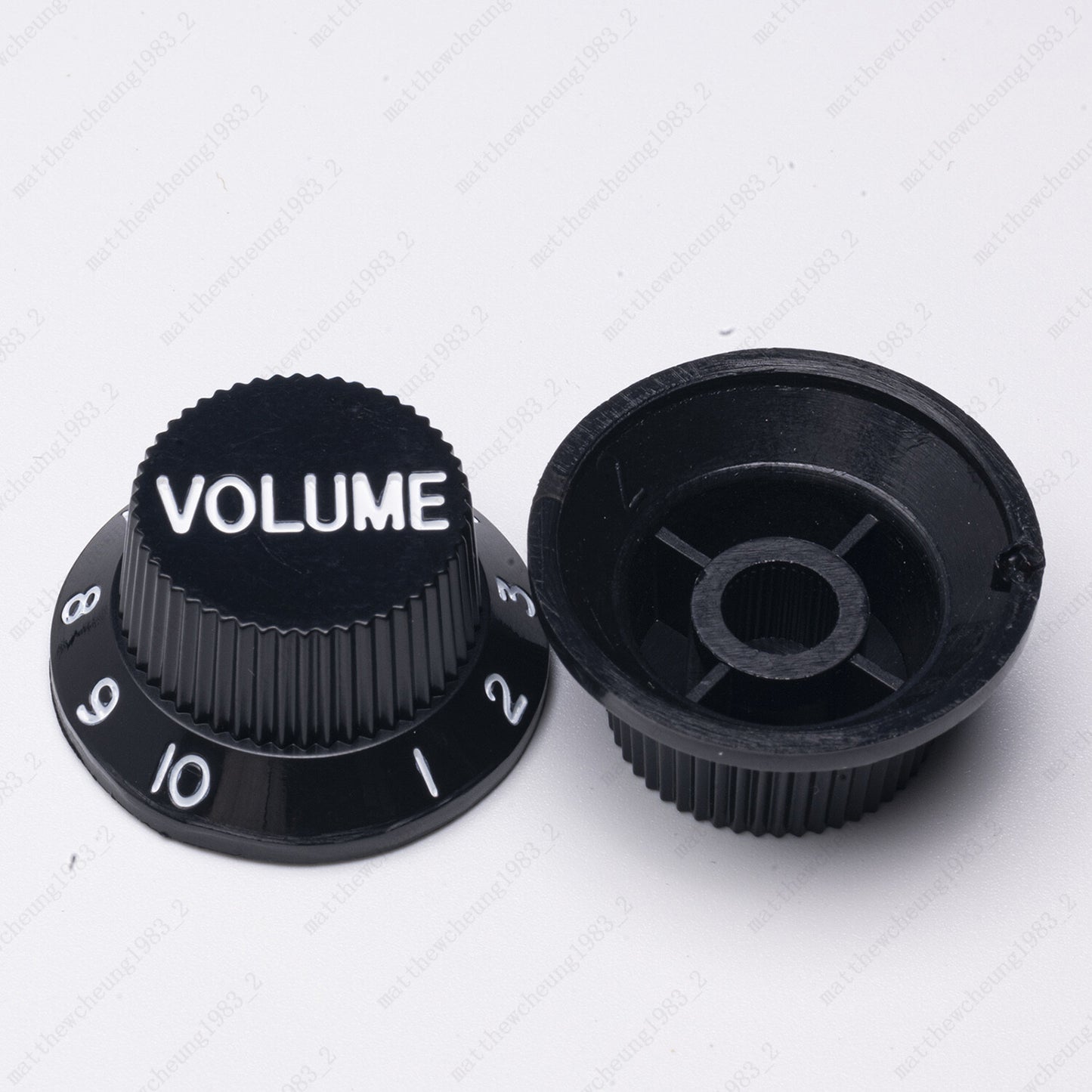 3x Black/White Numbers Electirc Guitar Knobs Volume Tone Knob for Stratocaster