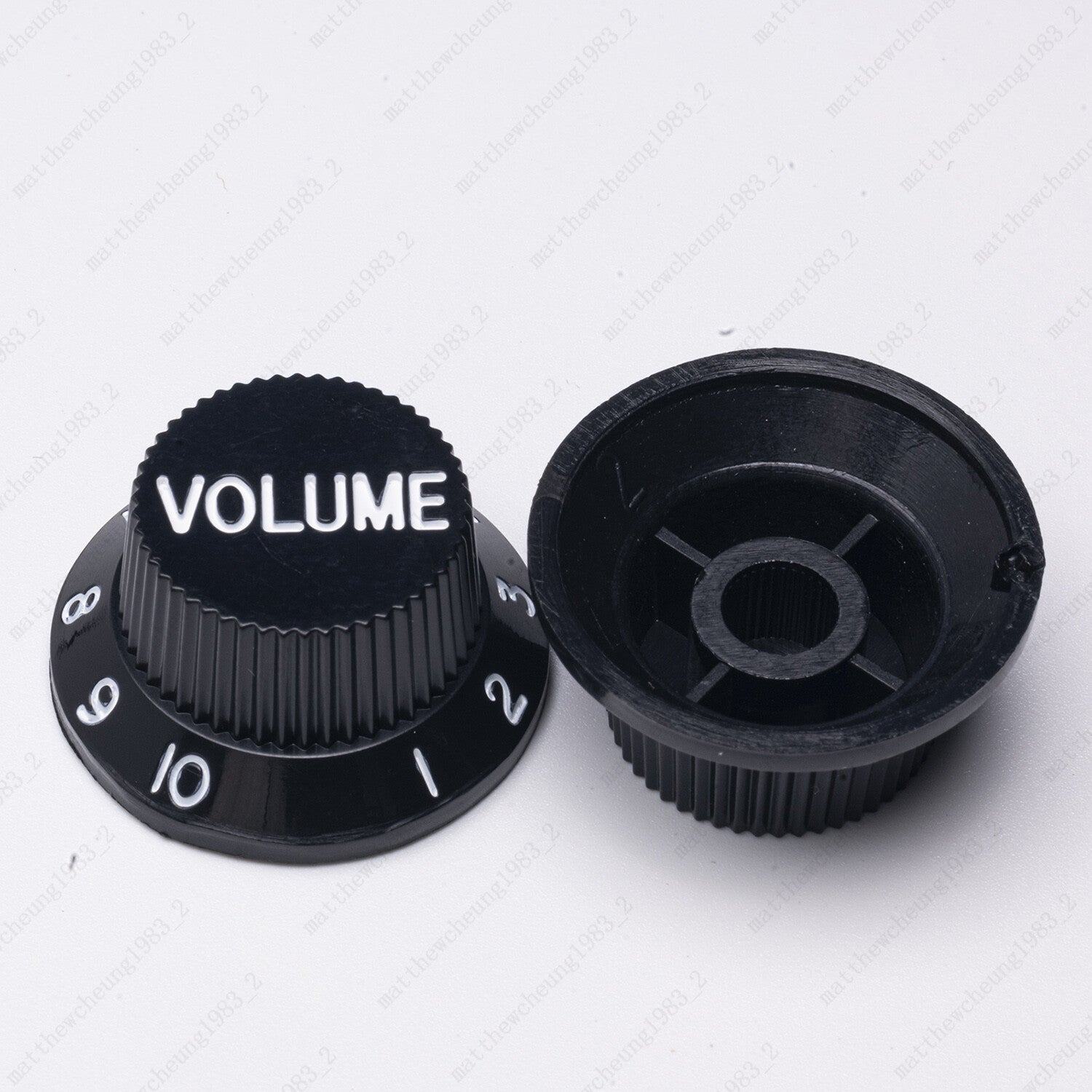 3x Black/White Numbers Electirc Guitar Knobs Volume Tone Knob for Stratocaster