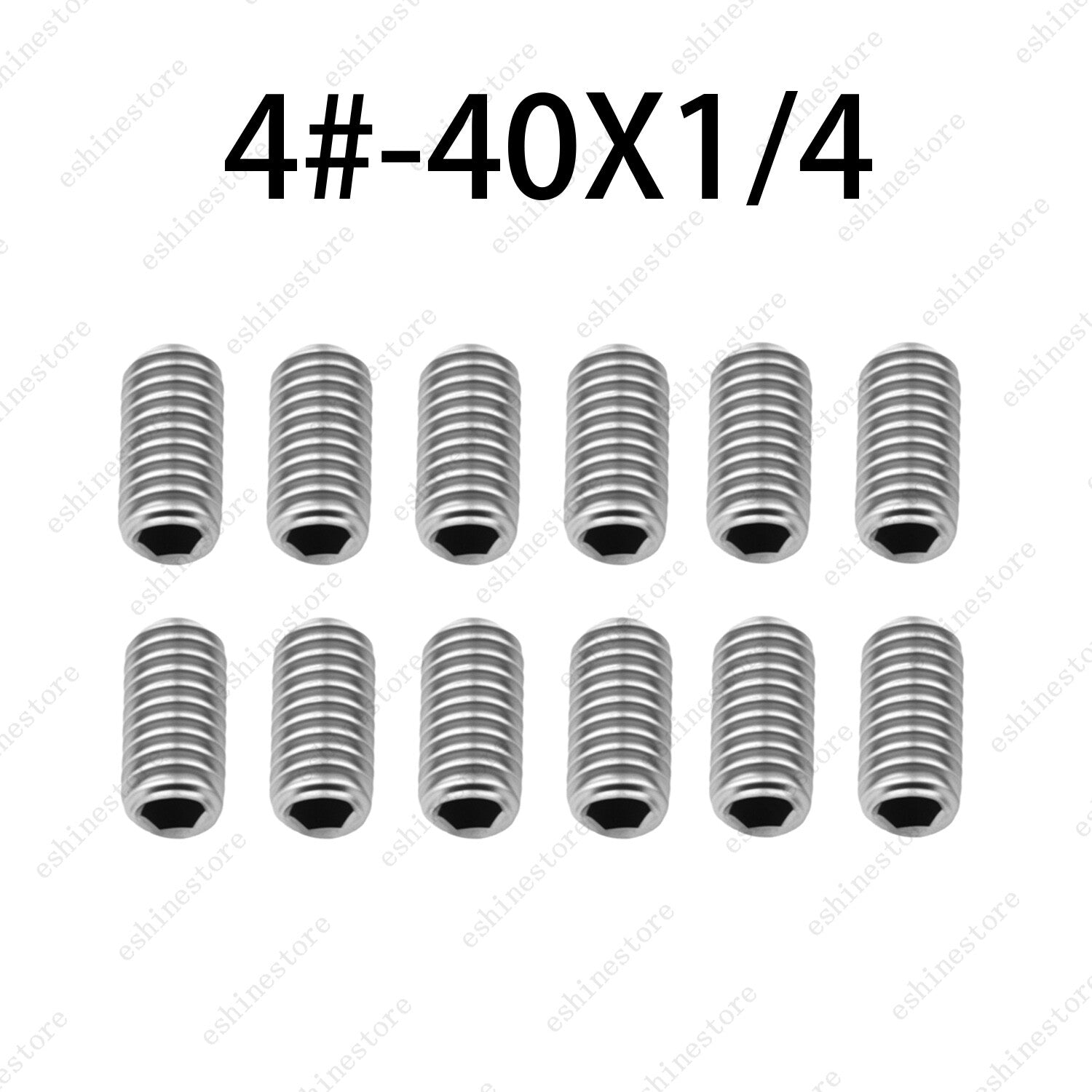 12pcs Stainless Steel #4-40 Bridge Screws Saddle Height Adjustment-(1/4"-1/2")